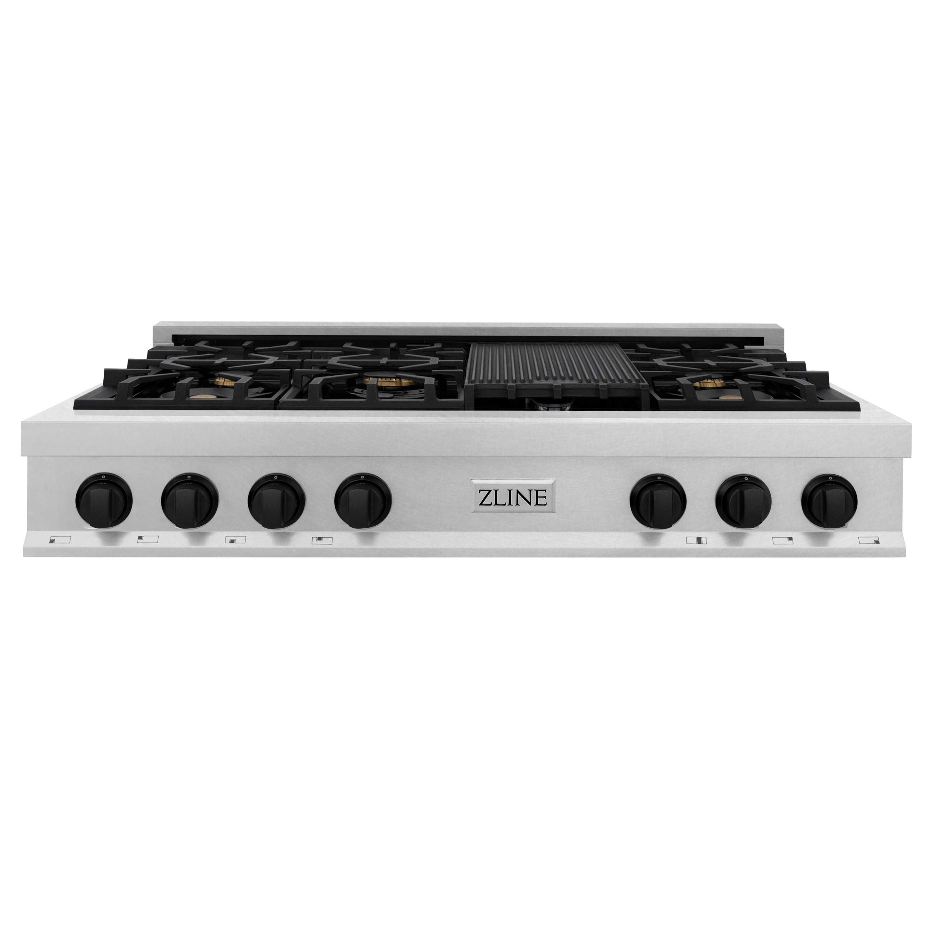 ZLINE KITCHEN & BATH Professional Autograph Edition 48-in 7 burners Stainless steel Gas Cooktop (Griddle Included)