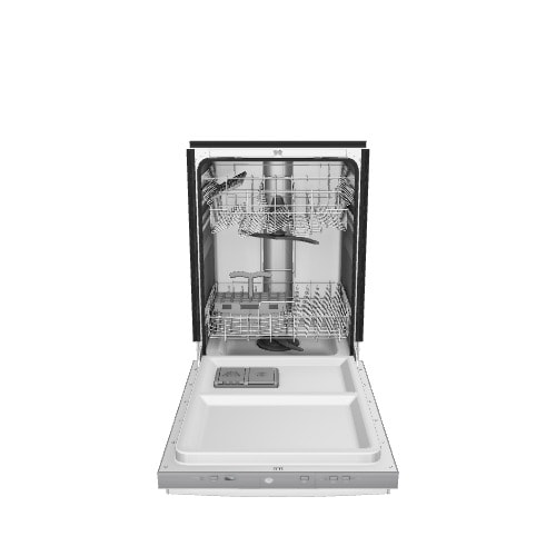 GE 51 Decibel and Hard Food Disposer Built In Dishwasher Stainless Steel Common 24 in Actual 23 75 in ENERGY STAR