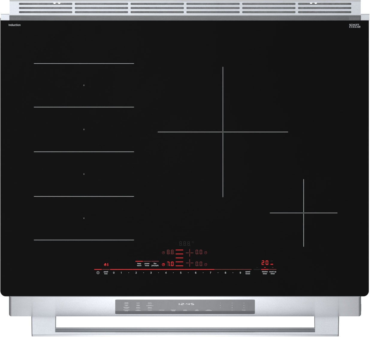 Bosch Benchmark Series 30-in 4 Burners 4.6-cu ft Convection Oven Slide-in Single Induction Range (Stainless Steel)