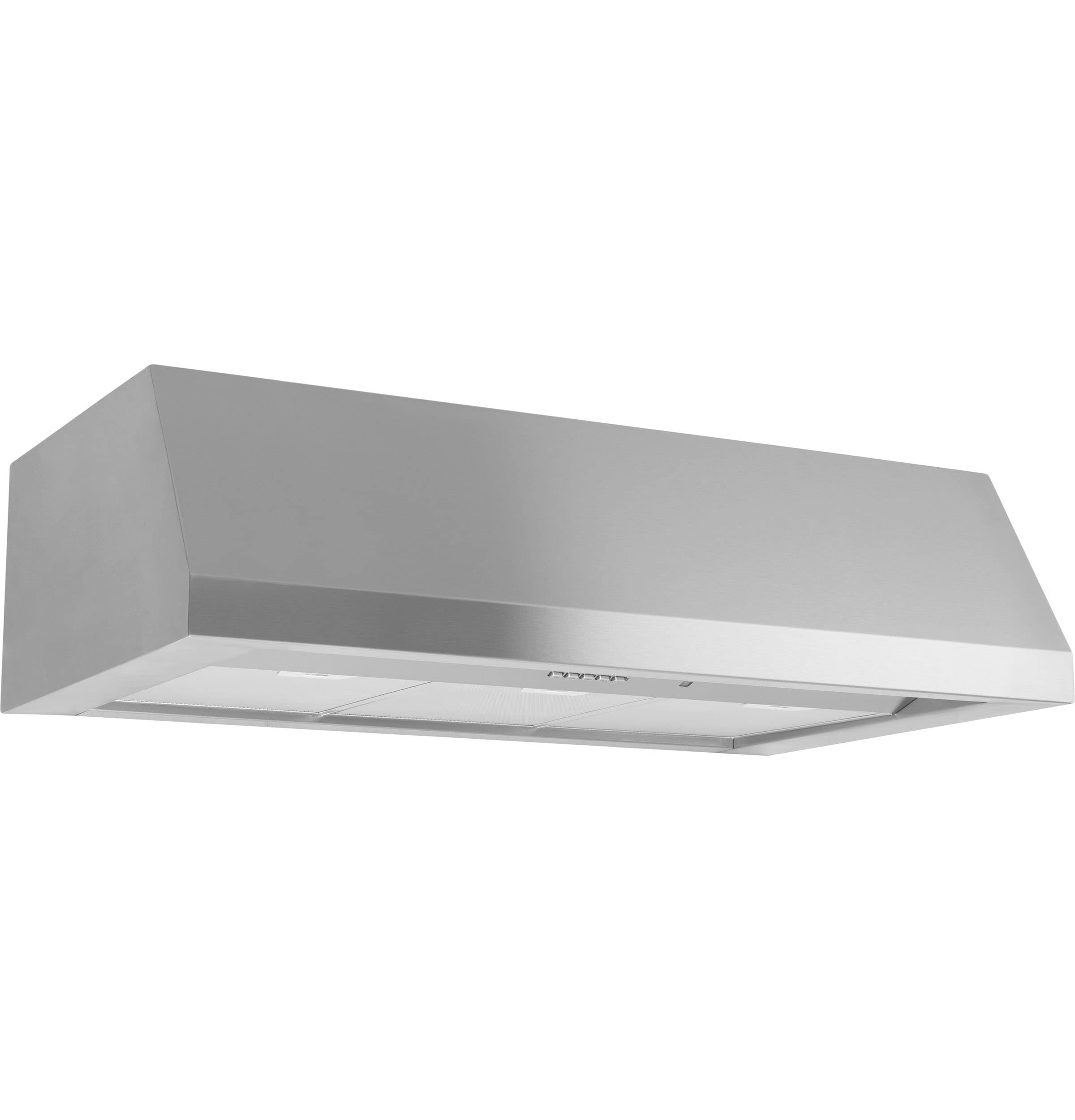 GE 30 in Designer Wall Mount Hood with Dimmable LED Lighting