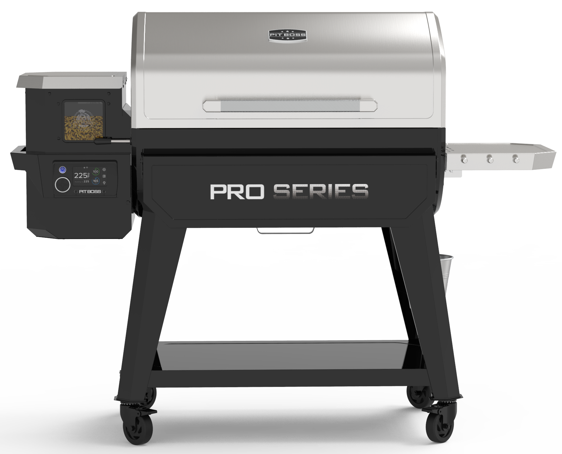 Pit Boss 1600 Elite Pro Series 1598-Sq. in Stainless Steel Pellet Grill with Smart Compatibility