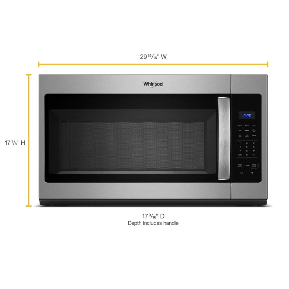 Whirlpool 1 7 cu ft Over the Range Microwave Fingerprint Resistant Stainless Steel