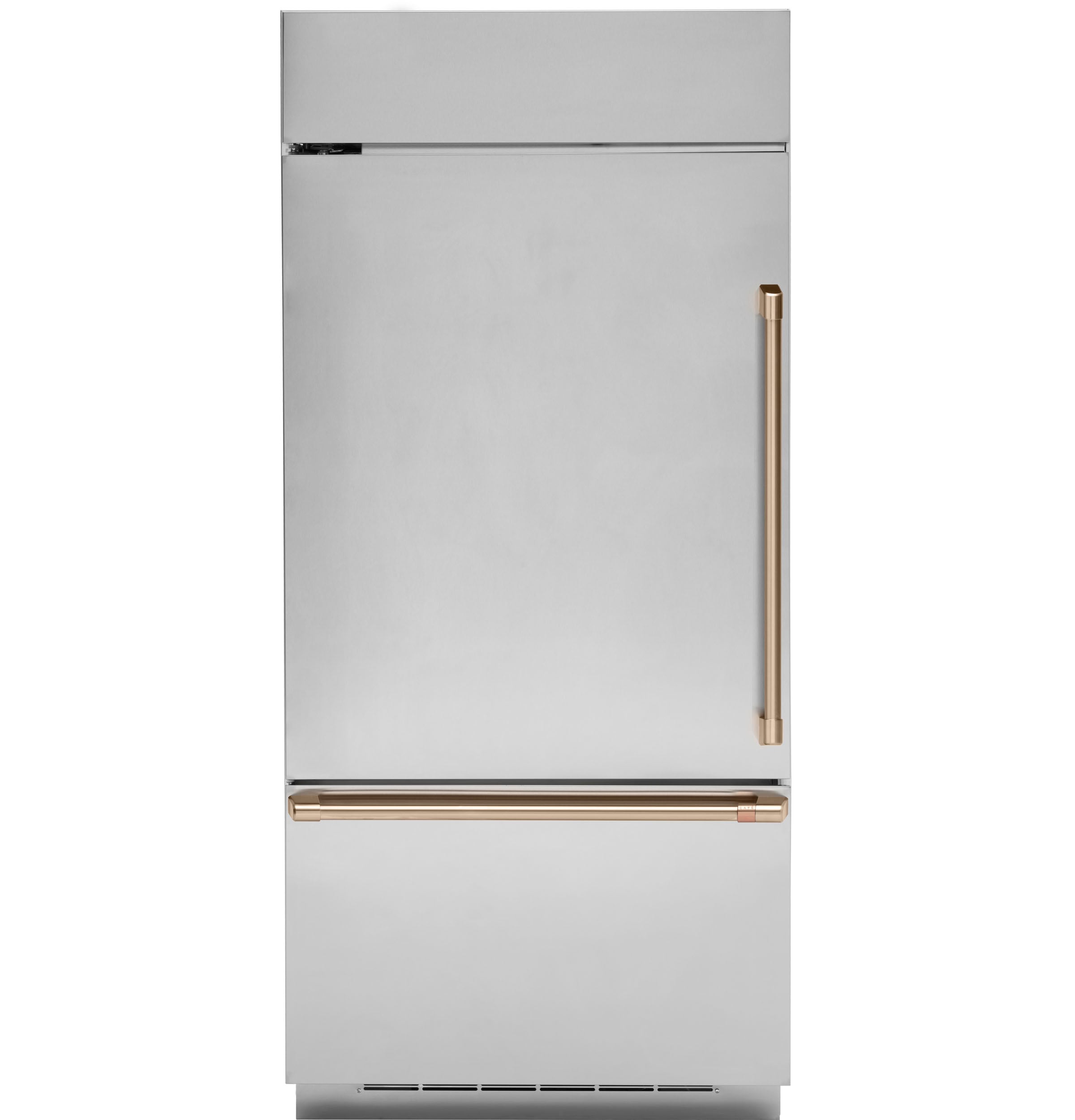 Cafe Built In Bottom Mount Refrigerator 2 Piece Handle Kit Brushed Bronze