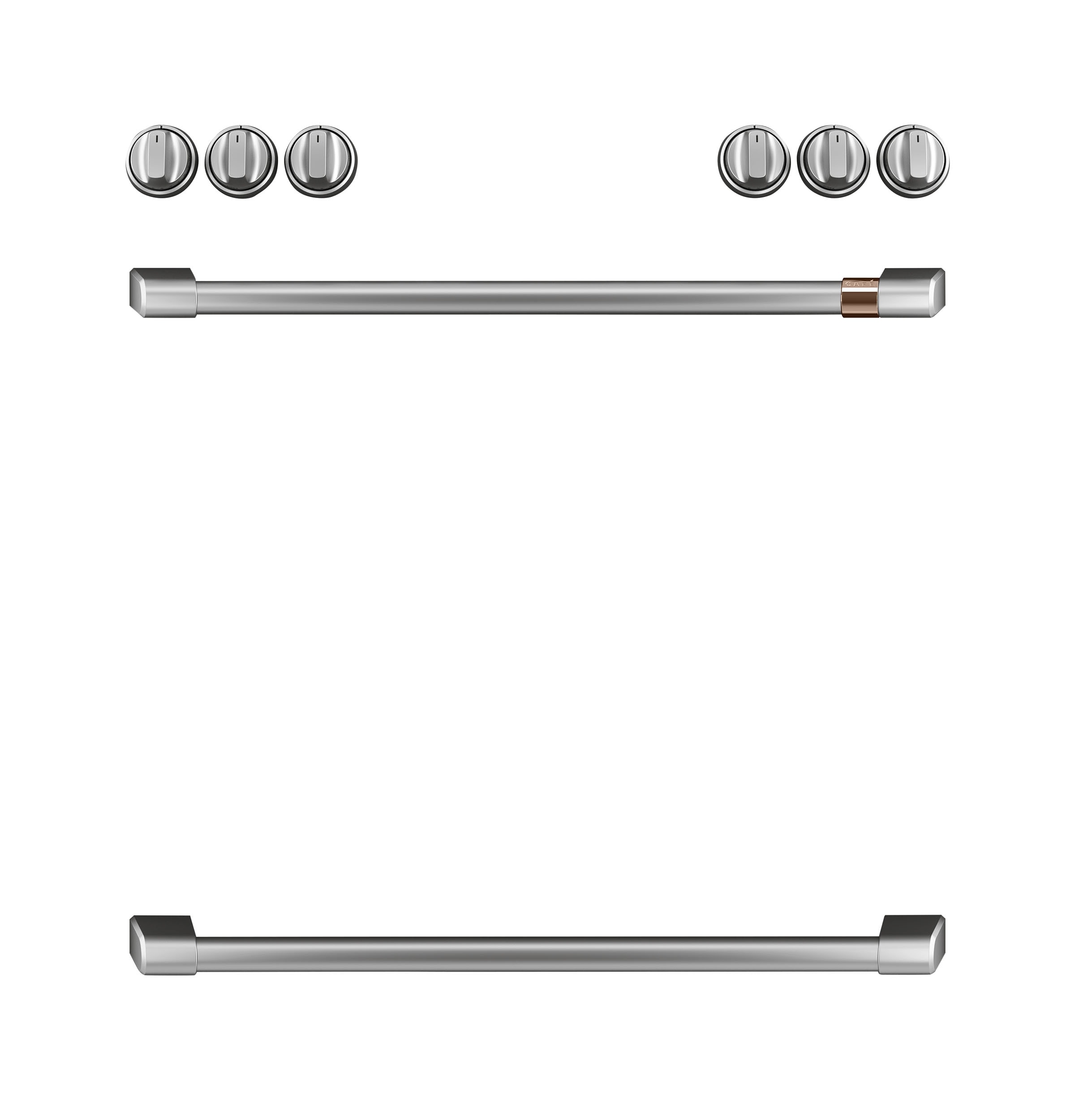 Cafe 30-in Gas range Handle and knob kit ( Brushed Stainless )