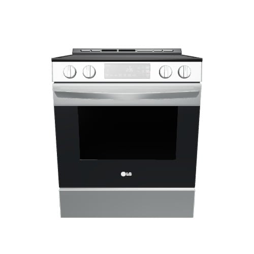 LG Easy Clean 30-in Glass Top 5 burners 6.3-cu ft Slide-In Electric Range ( PrintProof Stainless Steel )