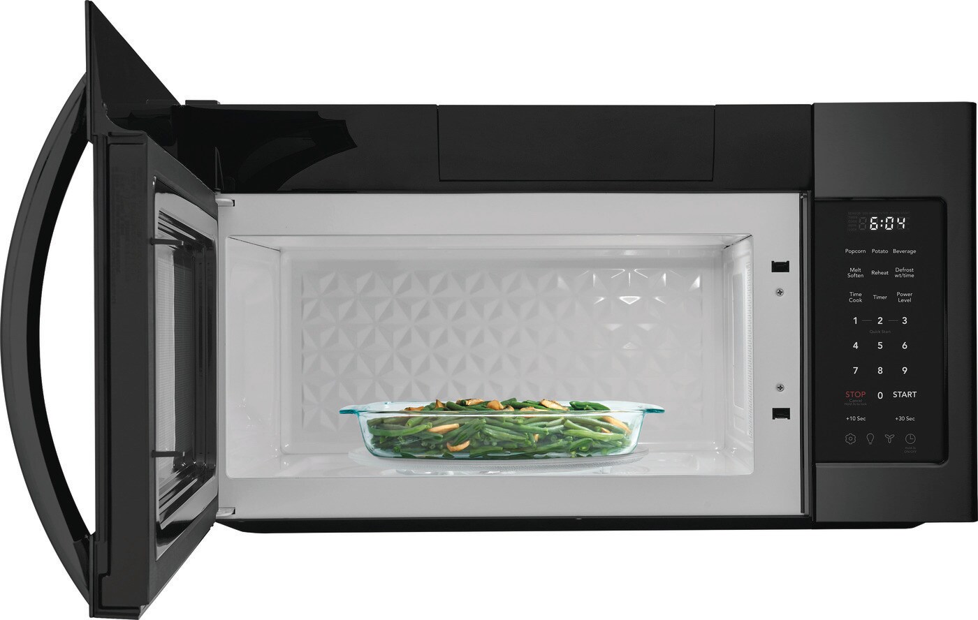 Frigidaire 1 8 cu ft 1500 Watt Over the Range Microwave Black Stainless Steel