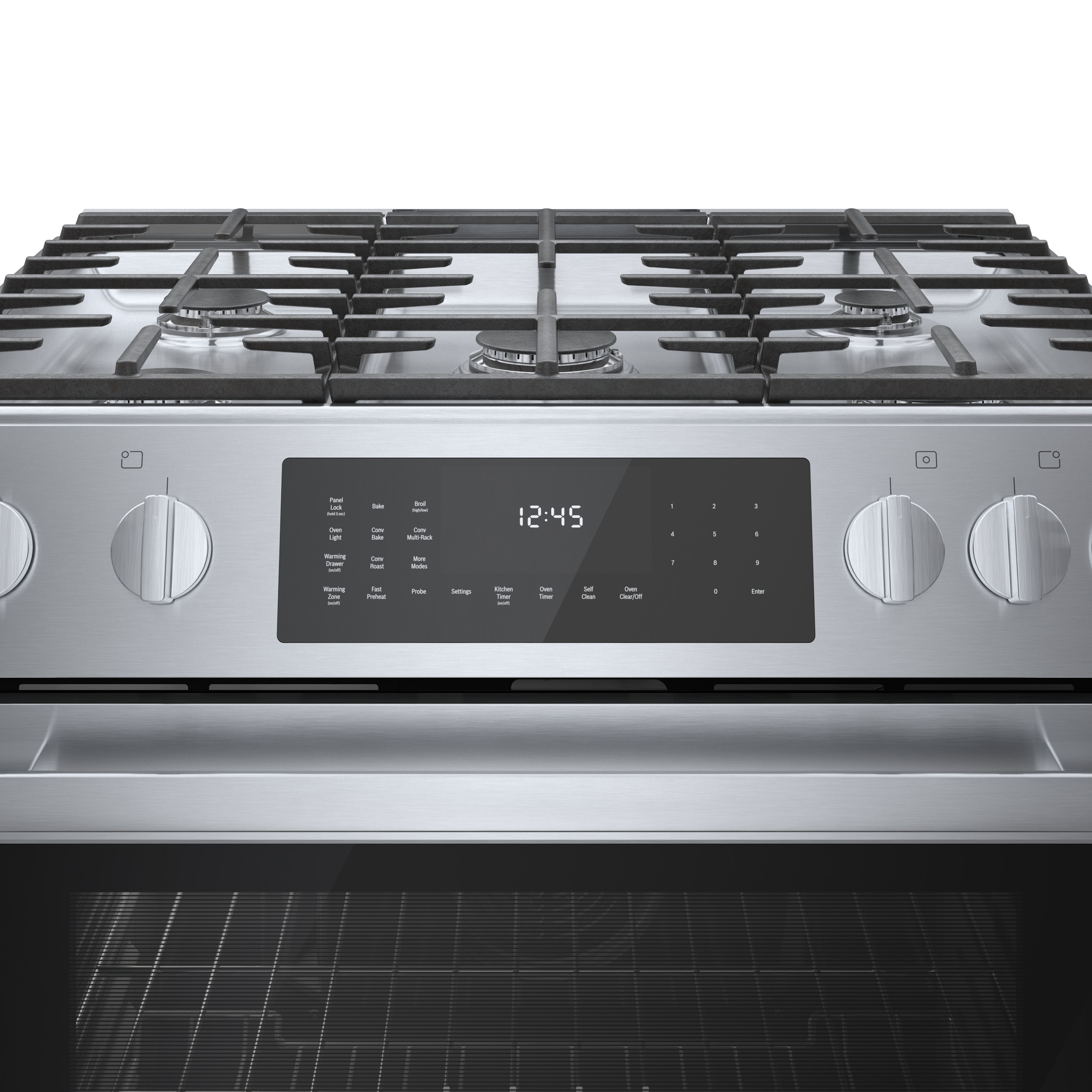 Bosch Benchmark Series 30-in 5 burners 4.8-cu ft Convection Oven Slide-In Natural Gas Range ( Stainless steel )