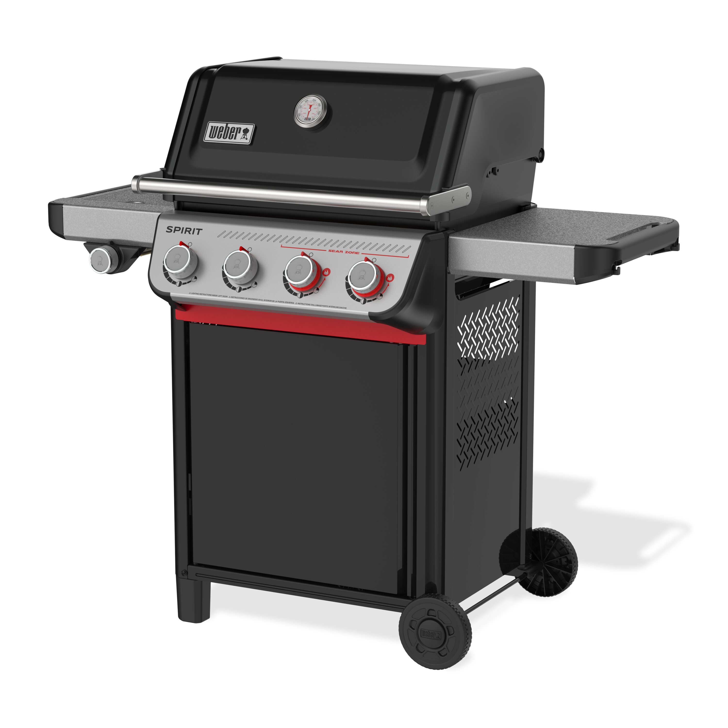 Weber Spirit E-435 Black 4 -Burner Liquid Propane Gas Grill 1 -Side Burner