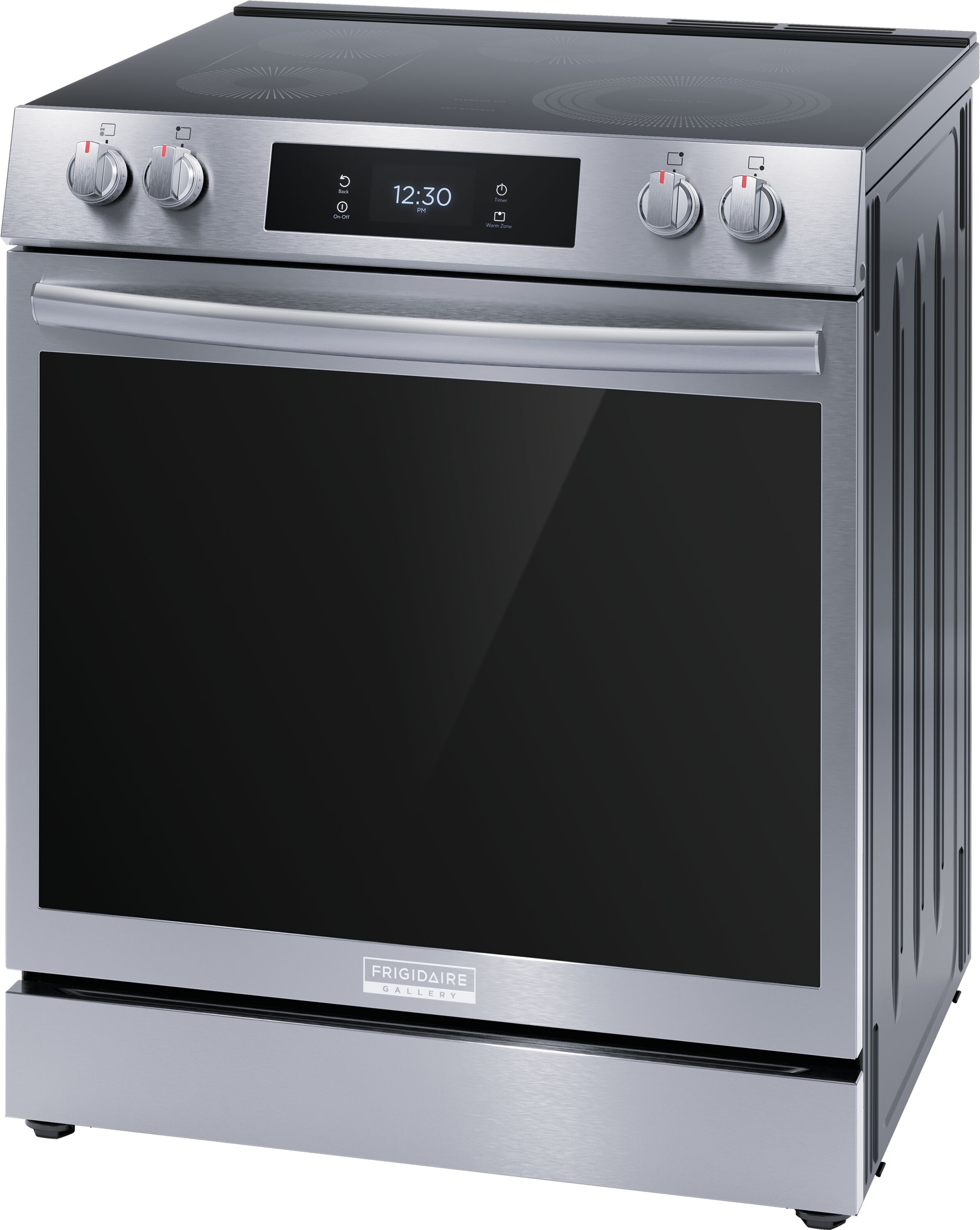 Frigidaire Gallery 30-in Glass Top 5 burners 6.2-cu ft Air Fry Convection Oven Slide-In Electric Range Fingerprint Resistant Stainless Steel )