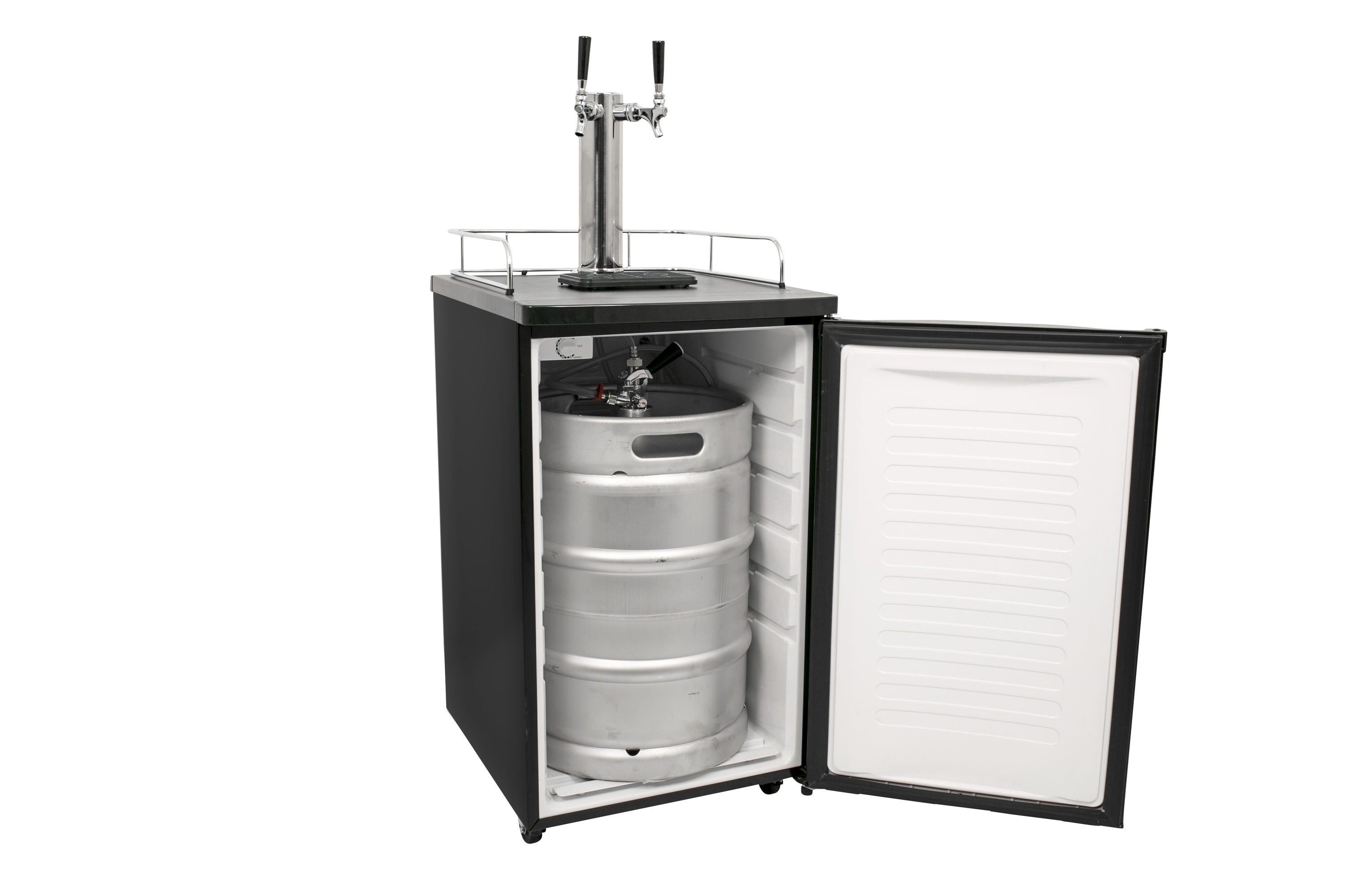 EdgeStar Double tap Half-barrel keg Black Manual Freestanding Beer kegerator