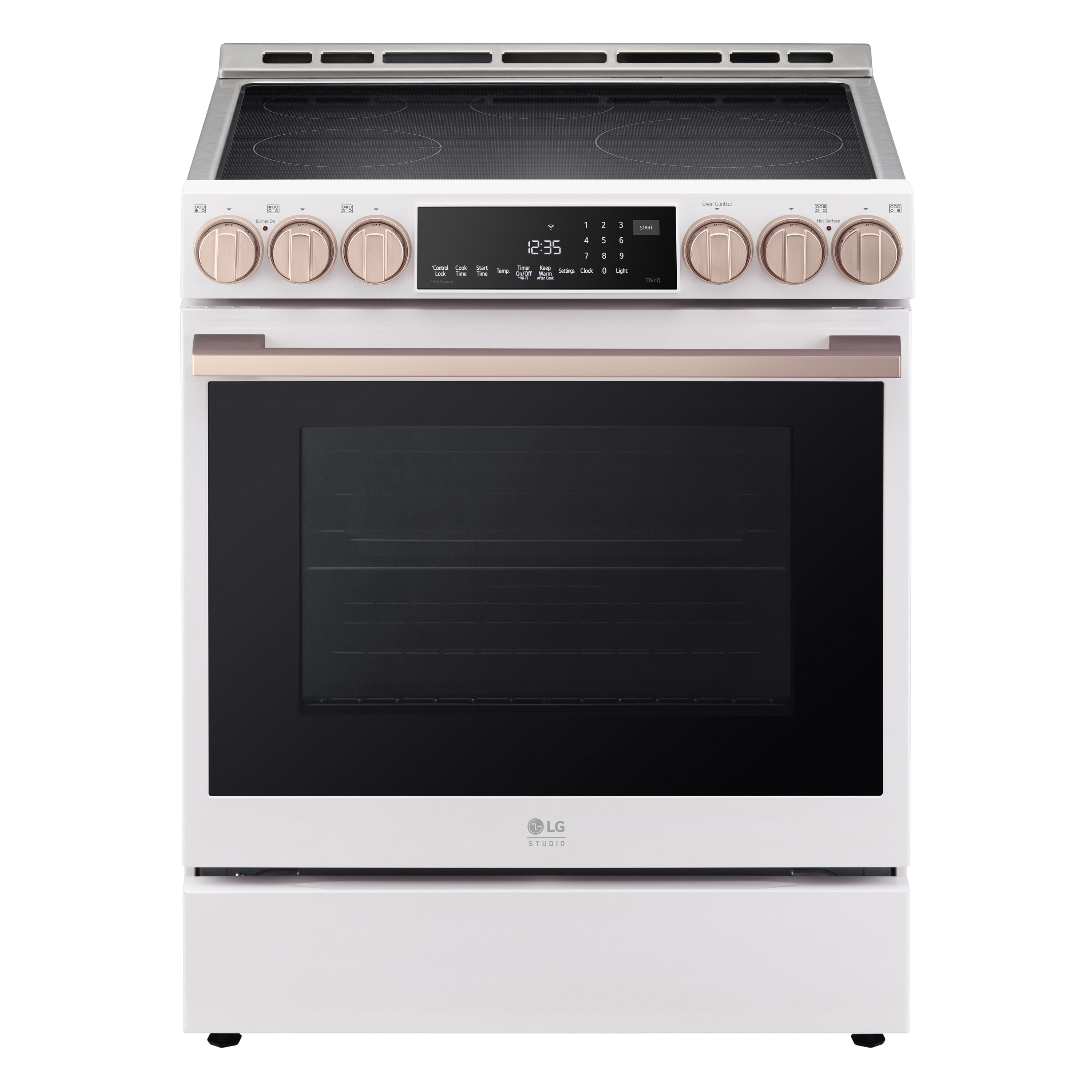 LG 30-in 5 Burners 6.3-cu ft Air Fry Convection Oven Slide-in Single Induction Range (Stainless Steel)