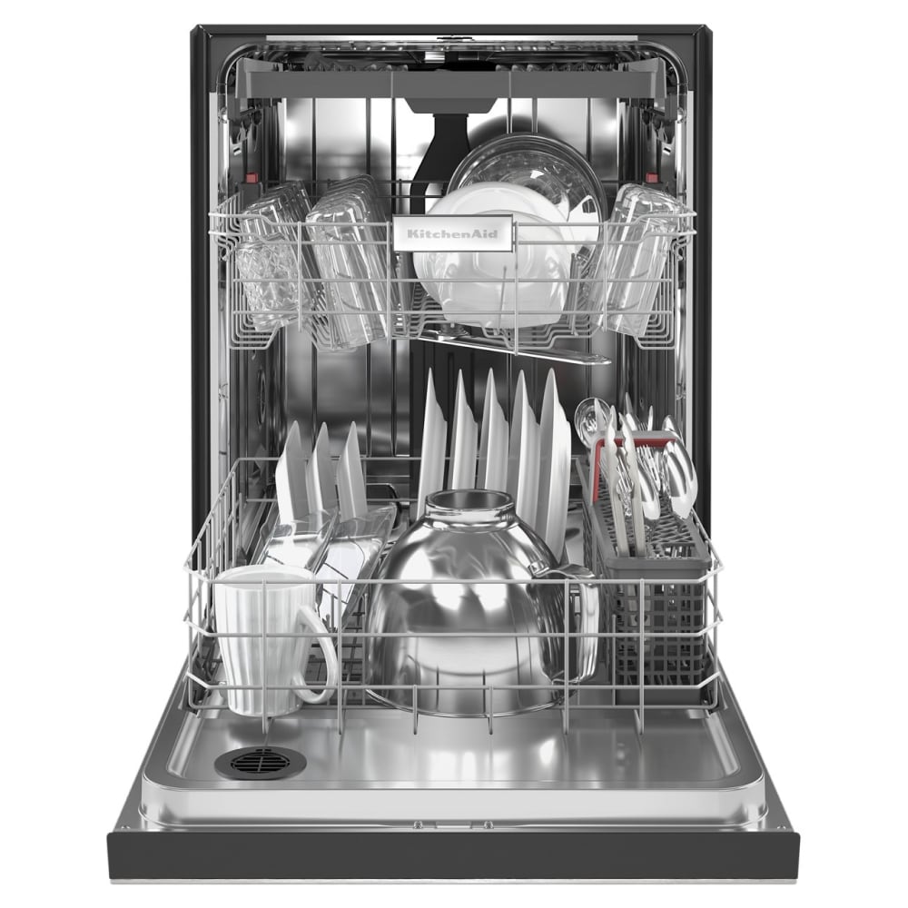 KitchenAid 39 Decibel Built in Dishwasher Black Stainless with PrintShield Finish Common 24 in Actual 23 88 in ENERGY STAR