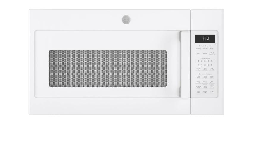 GE 1 9 cu ft Over the Range Microwave with Sensor Cooking White