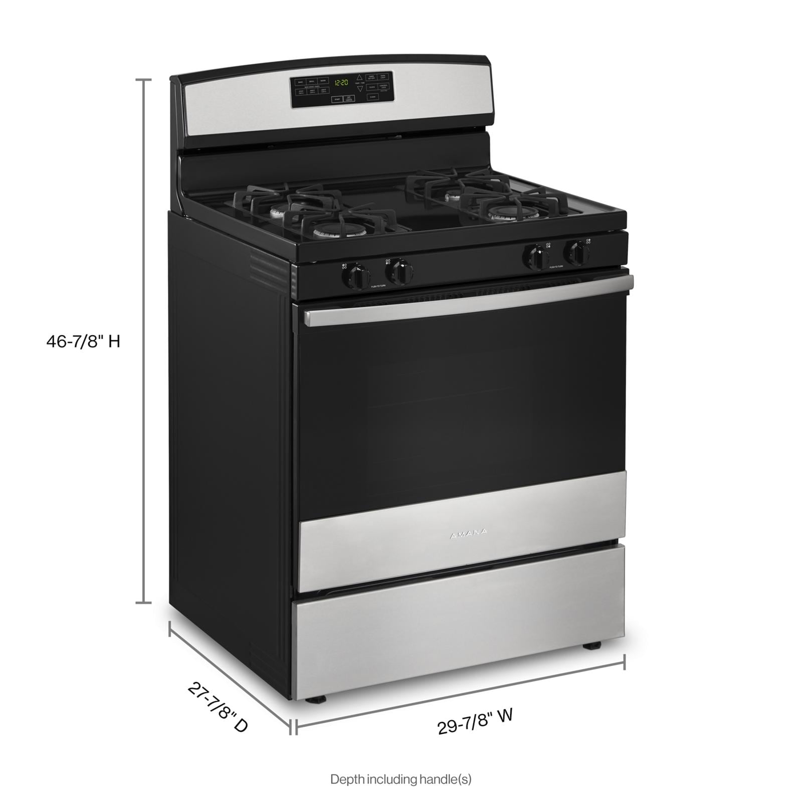 Amana 30-in 4 burners 5.0-cu ft Freestanding Stainless Steel )