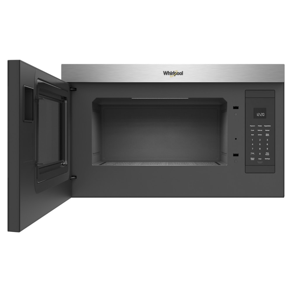 Whirlpool Flush Built In Design 1 1 cu ft 1000 Watt Over the Range Microwave with Sensor Cooking Fingerprint Resistant Stainless Steel