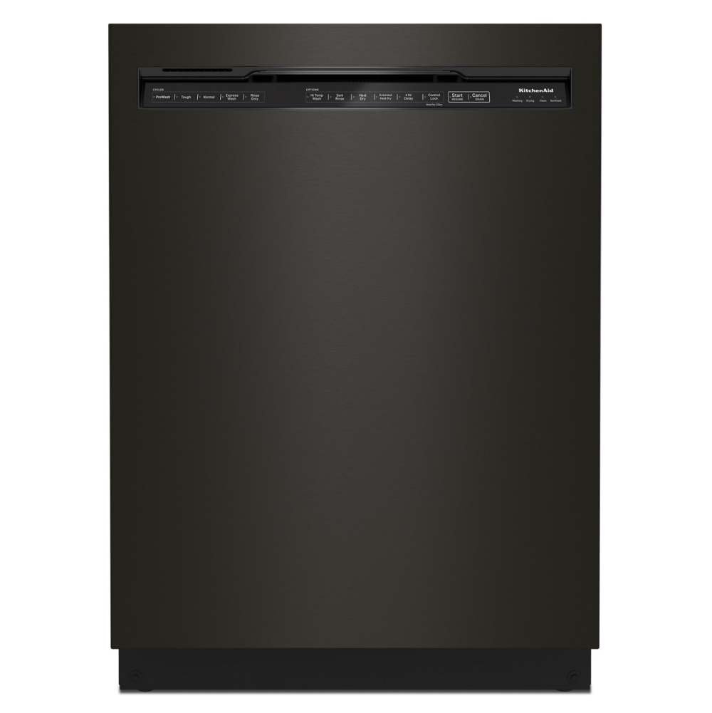 KitchenAid 44 Decibel Front Control 24 in Built In Dishwasher Fingerprint Resistant Black Stainless Steel ENERGY STAR