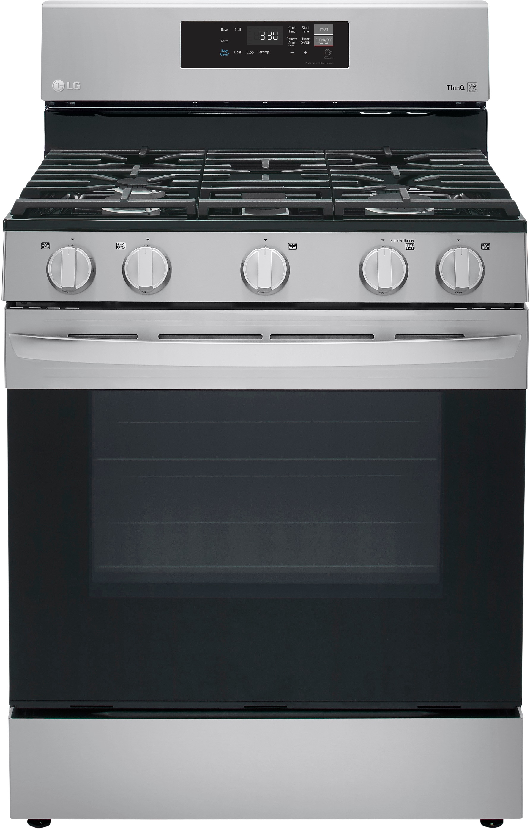 LG 30-in 5 burners 5.8-cu ft Freestanding Natural Gas Range ( Stainless Steel )