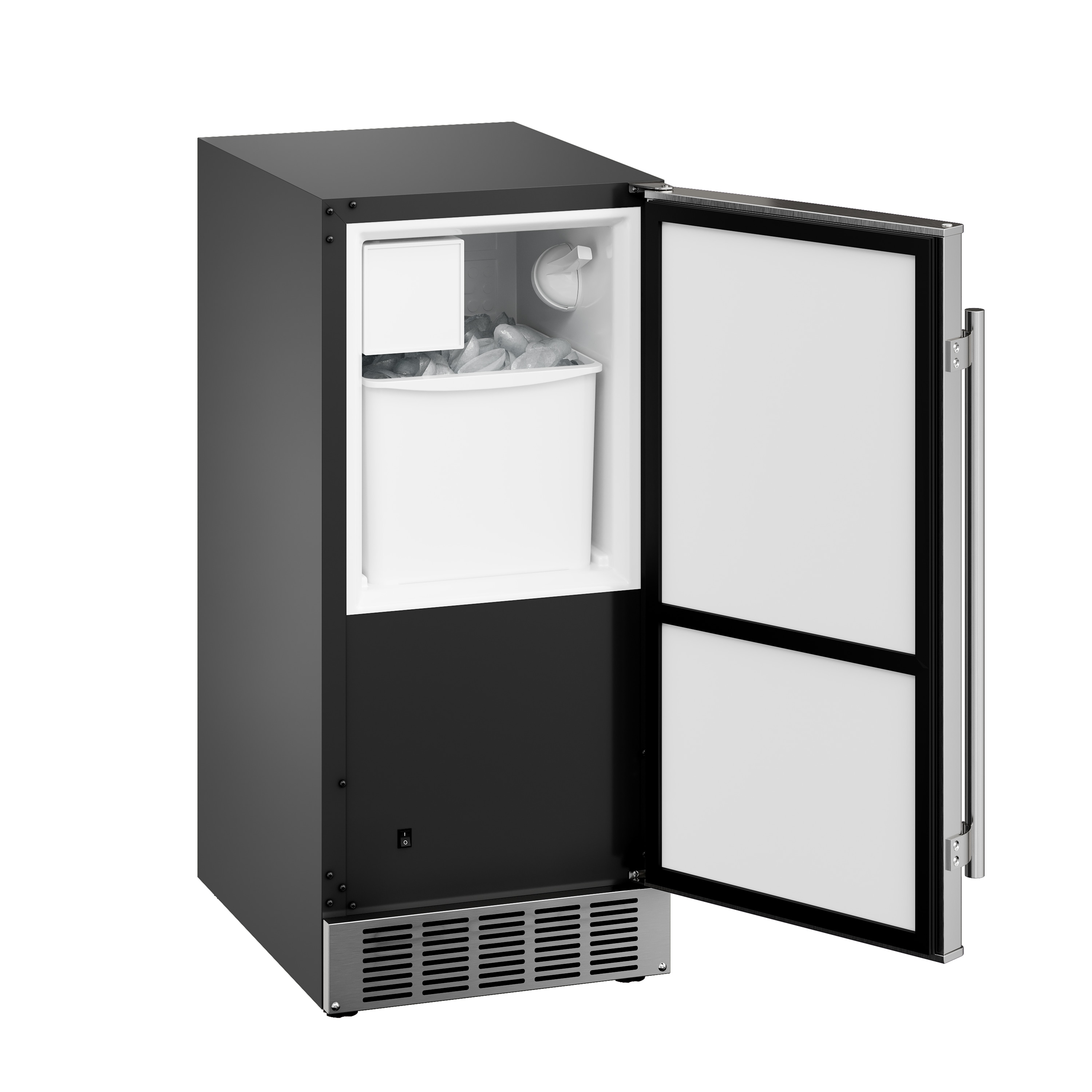 EdgeStar 15 Inch Wide 20 Lb Built In Ice Maker with Up to 25 Lbs Daily Ice Production Stainless Steel