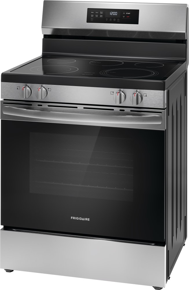 Frigidaire 30-in Glass Top 5 burners 5.3-cu ft Freestanding Electric Range Fingerprint Resistant Stainless Steel )