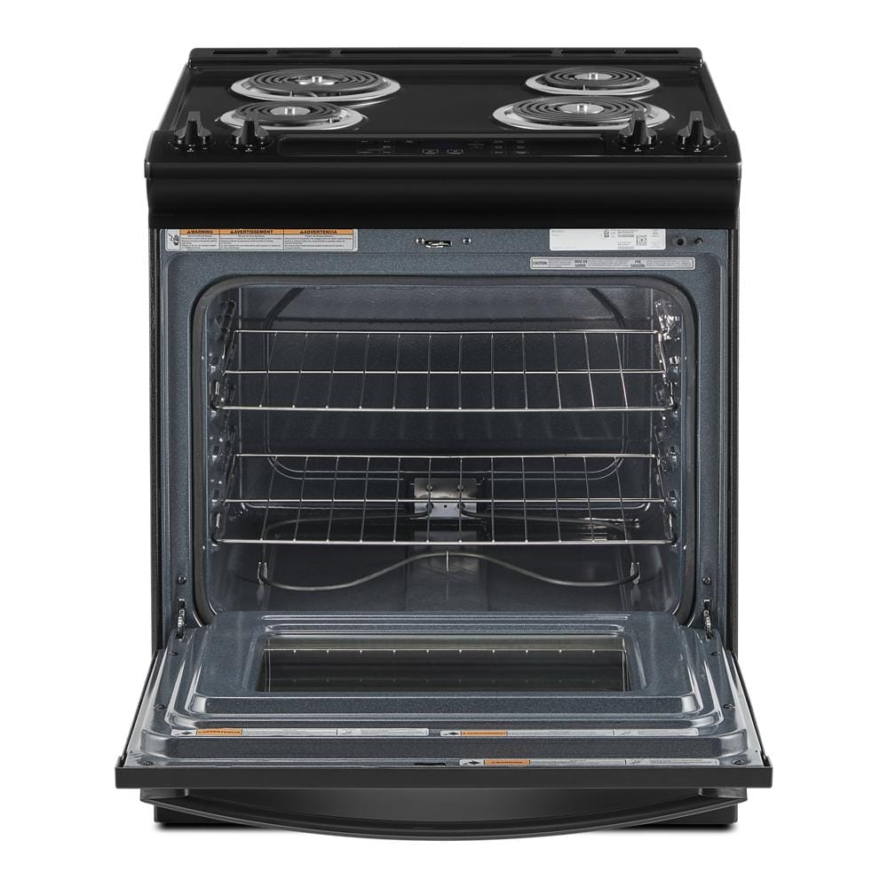 Whirlpool 30-in 4 burners 4.8-cu ft Slide-In Electric Range Black )