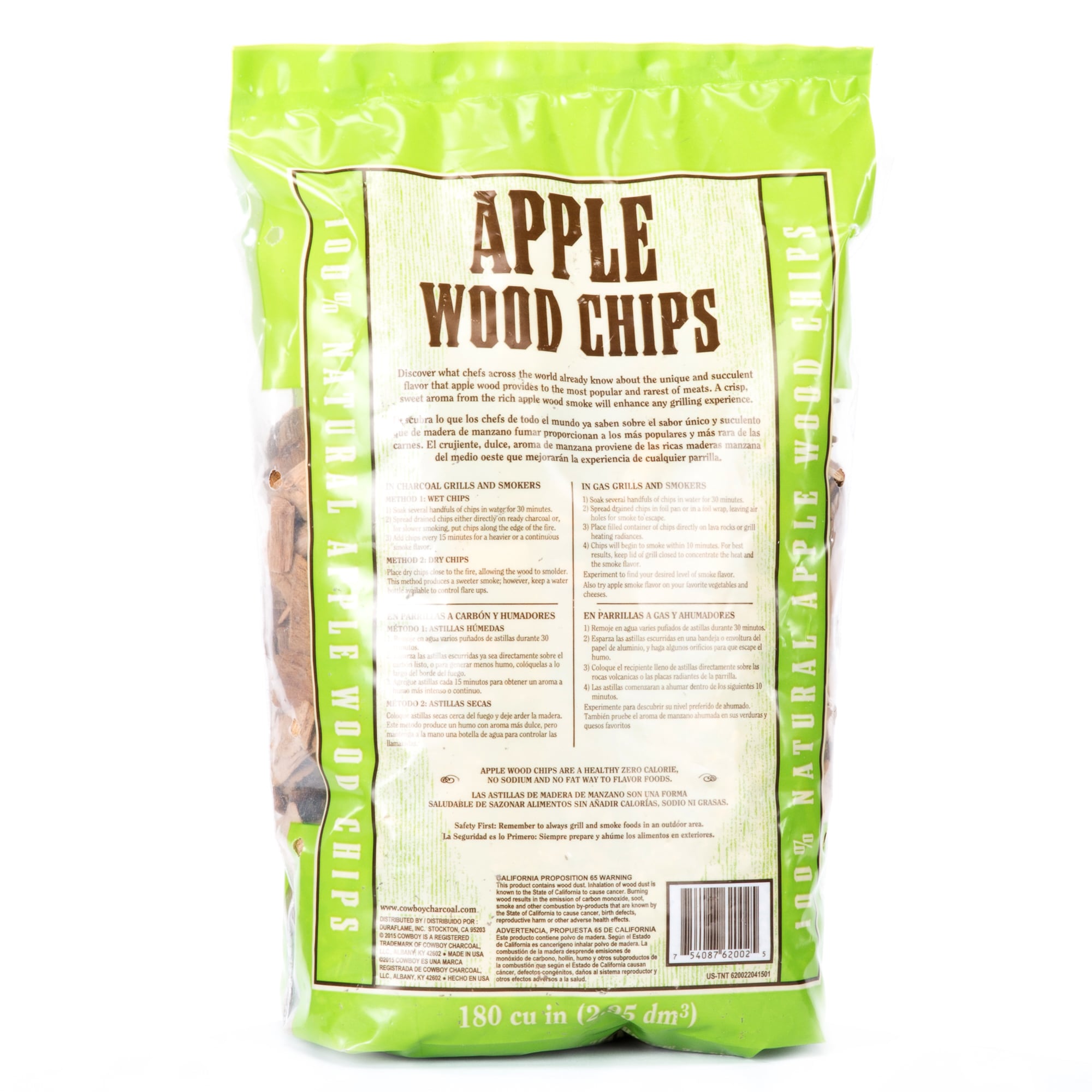 Cowboy Charcoal Apple 180 Cubic inch(es) Wood chips