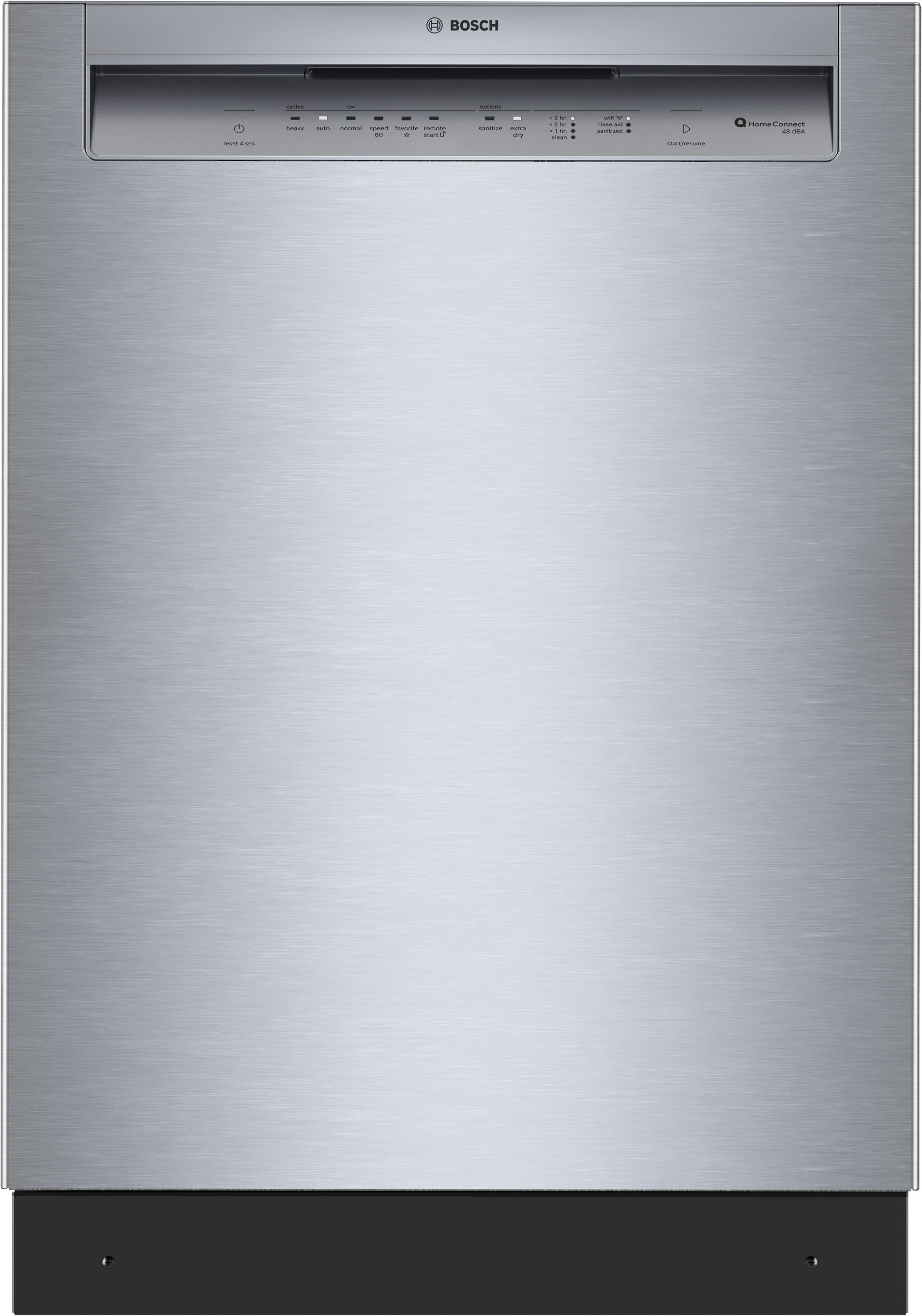 Bosch 300 Series 24 in Front Control Built in Dishwasher With Third Rack Stainless steel 48 Decibel Very Quiet Sound Level