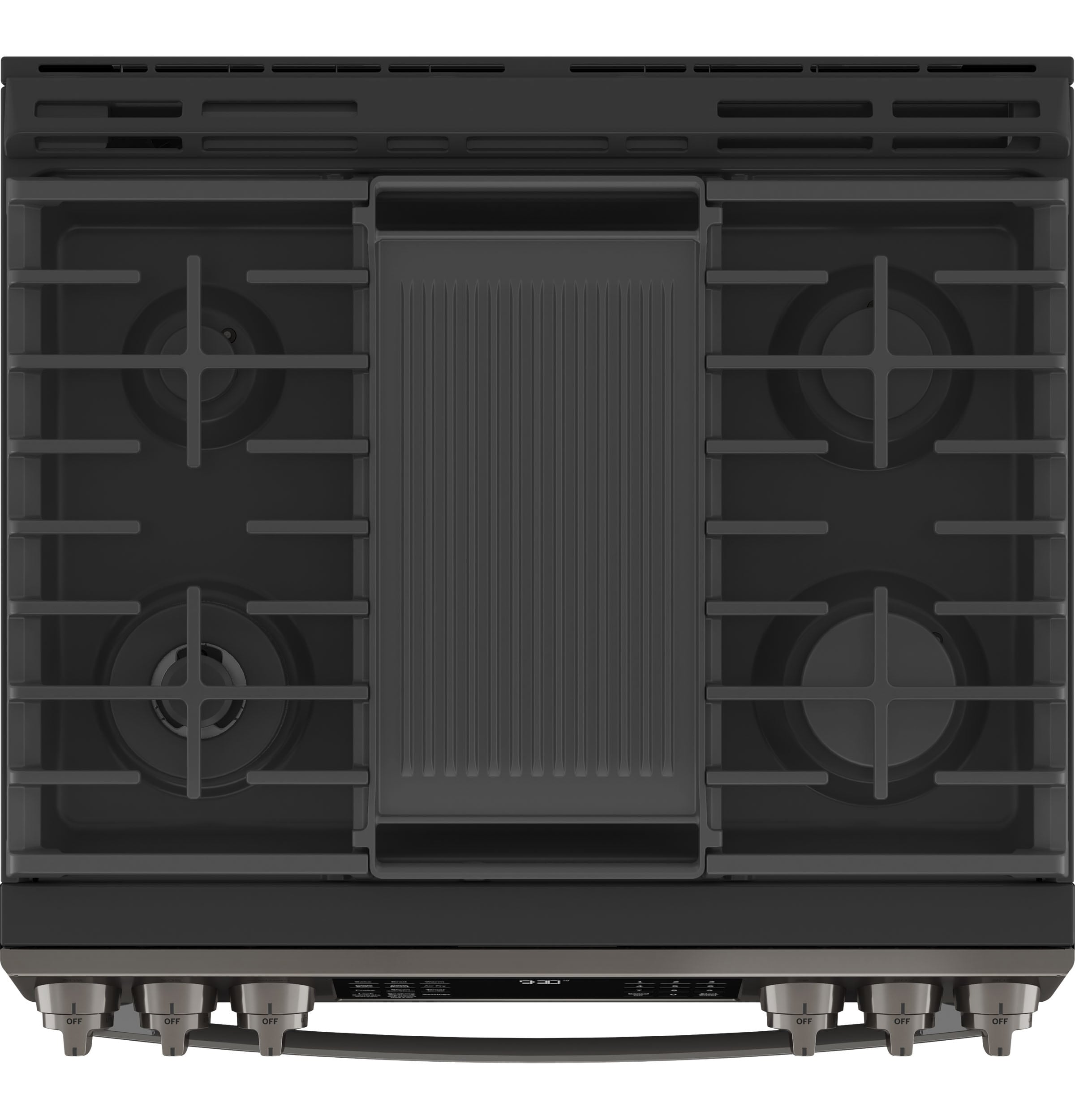 GE Cafe 30-in Gas range Grill module ( Black )