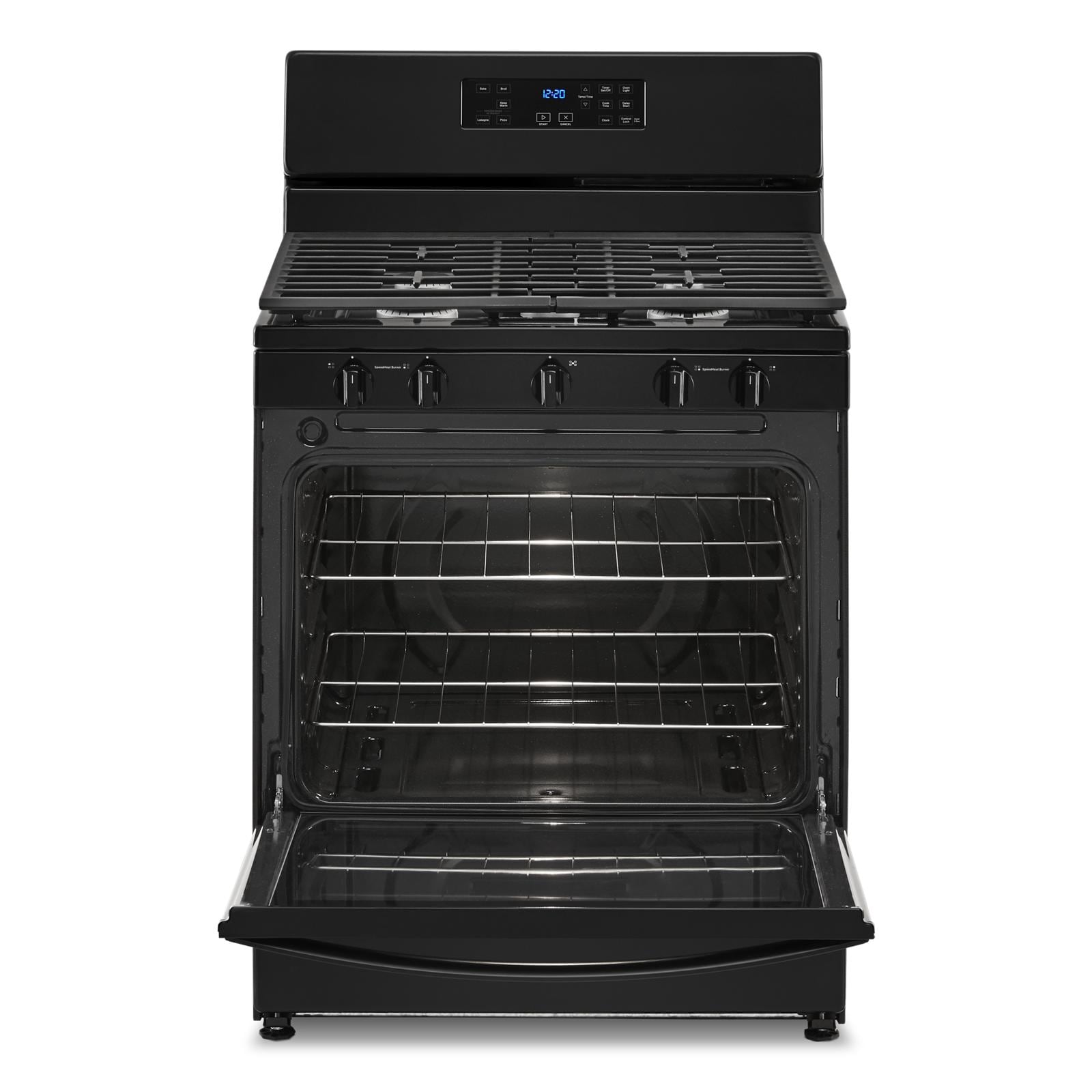 Whirlpool 30-in 5 burners 5.1-cu ft Freestanding Natural Gas Range ( Black )