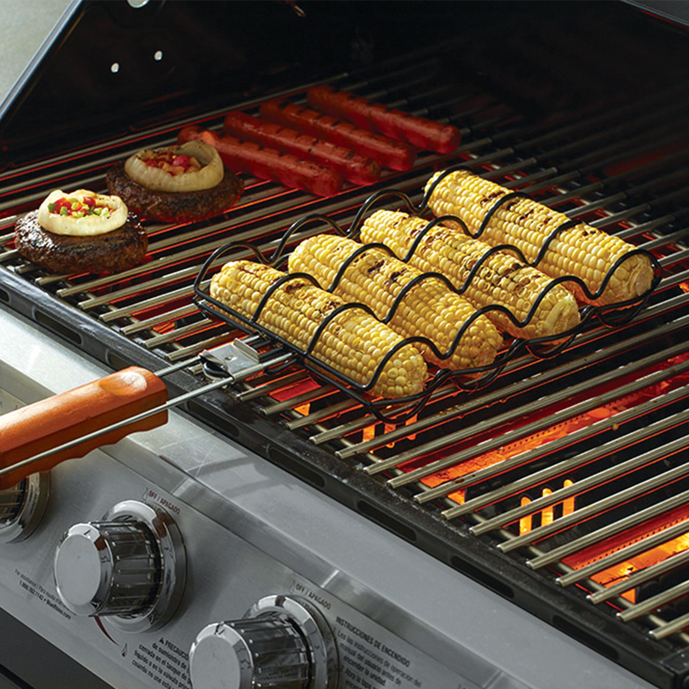 Mr. Bar-B-Q Corn-on-the-Cob Steel Non-Stick Grill basket