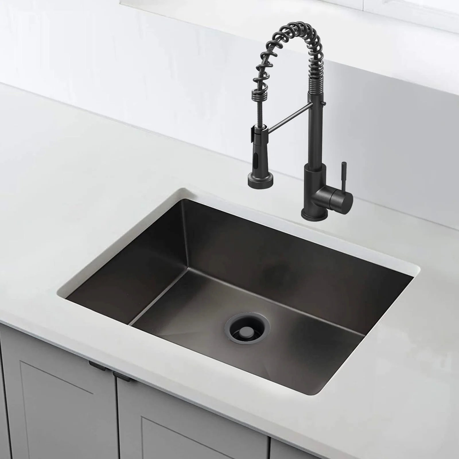 allen + roth 4.5-in Black Steel Garbage Disposal Sink flange