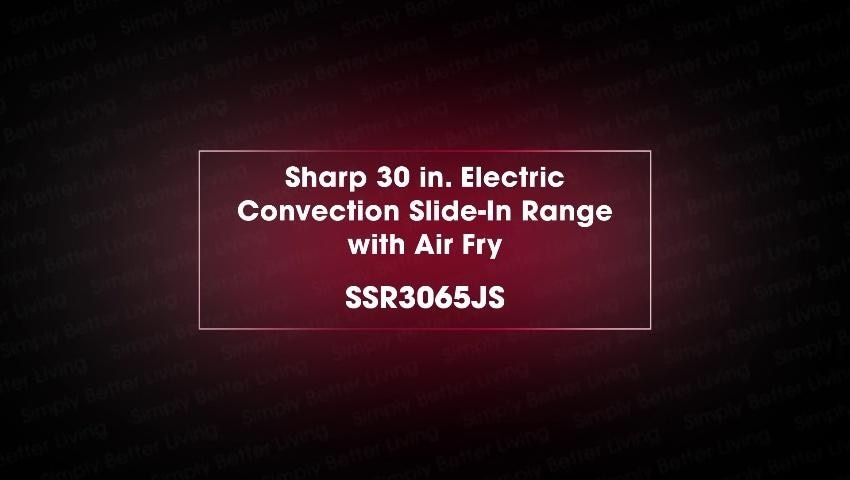 Sharp 30-in Glass Top 5 burners 6.3-cu ft Air Fry Convection Oven Slide-In Electric Range ( Stainless Steel )