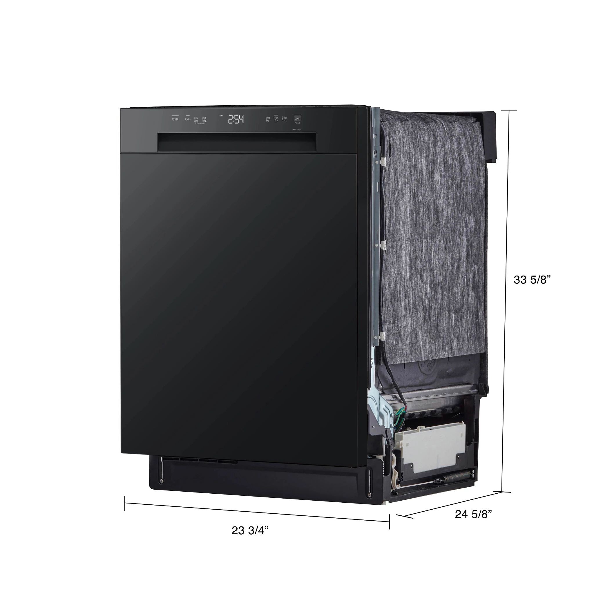 LG Stainless Steel Tub Front Control 24 in Built In Dishwasher Black ENERGY STAR 52 dBA