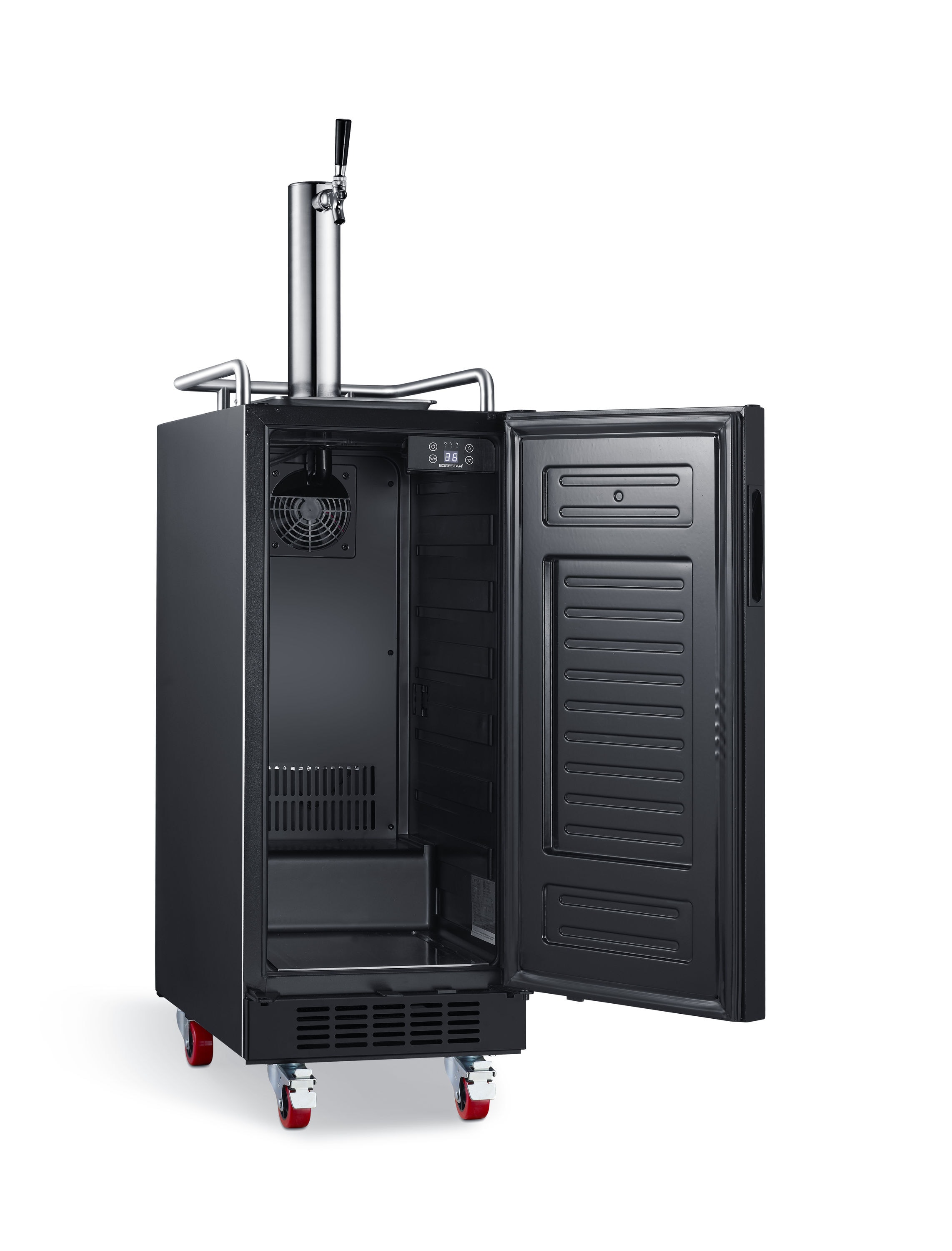 EdgeStar Single tap Quarter-barrel keg Black Manual Built-in/Freestanding Beer kegerator