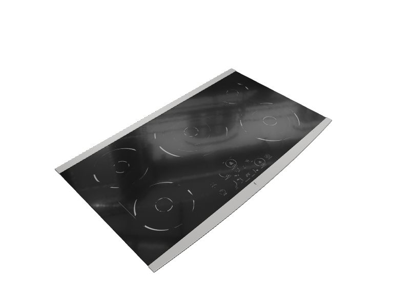 LG STUDIO 36-in 6 burners Smooth Surface (Radiant) Black Electric Cooktop with Bridge Element