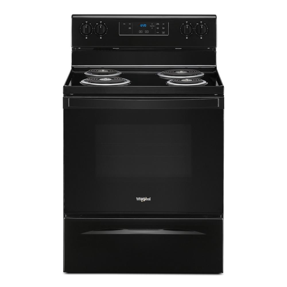 Whirlpool 30-in 4 burners 4.8-cu ft Freestanding Electric Range ( Black )