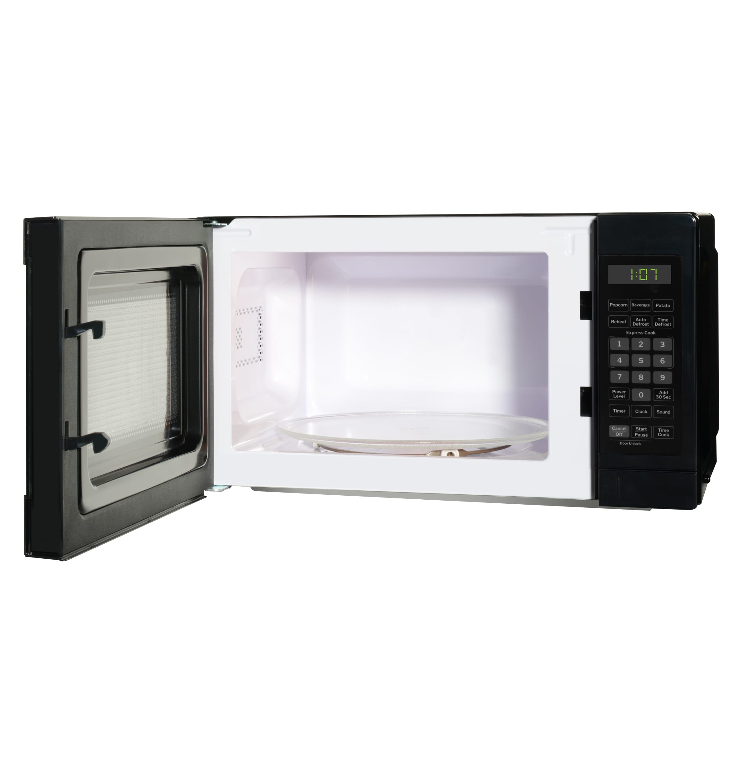 GE 0 7 cu ft Small 700 Watt Countertop Microwave Black