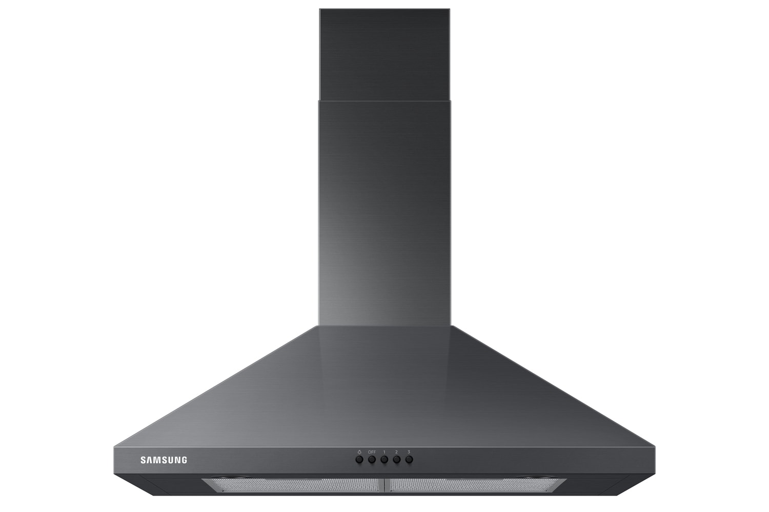 Samsung Convertible Fingerprint Resistant Black Stainless Steel Wall Mounted Range Hood Common 30 Inch Actual 30 in