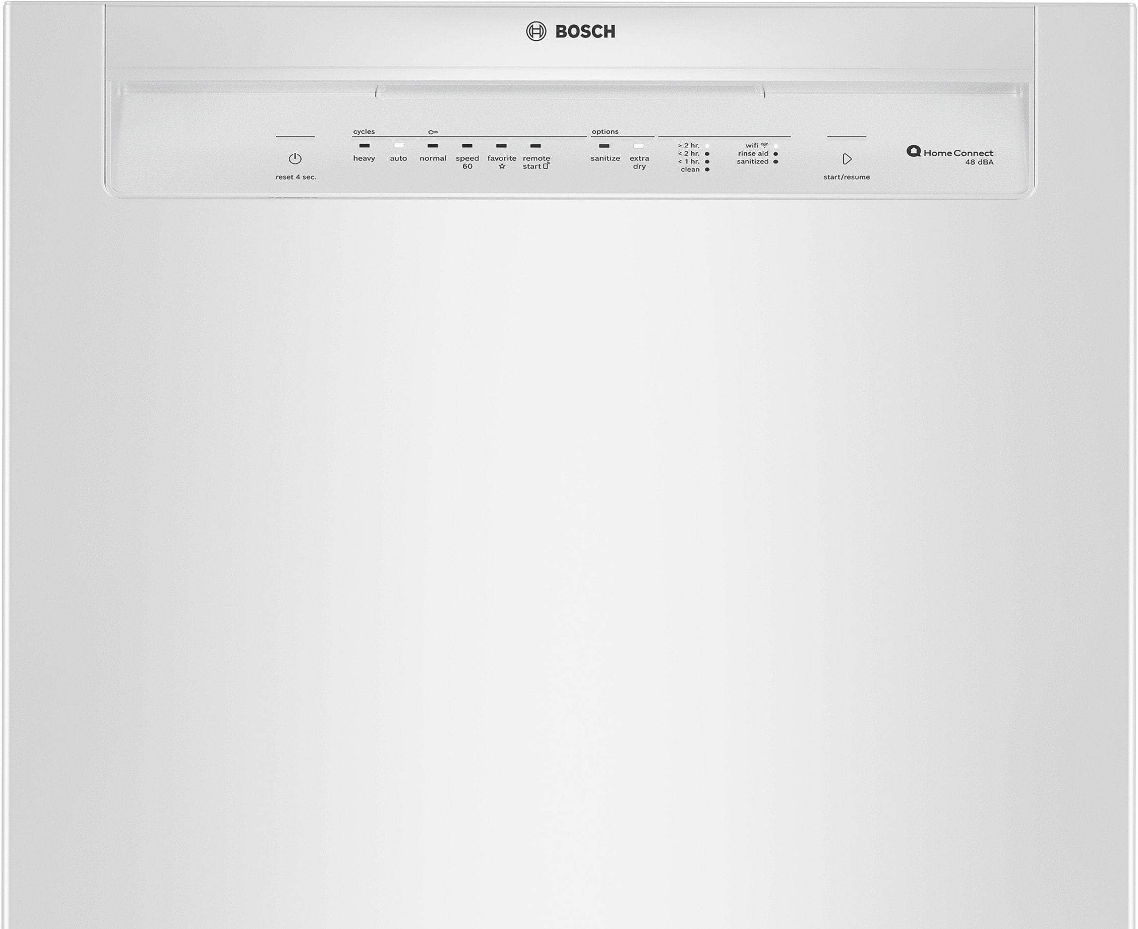 Bosch 300 Series 24 in Front Control Built in Dishwasher With Third Rack White 48 Decibel Very Quiet Sound Level