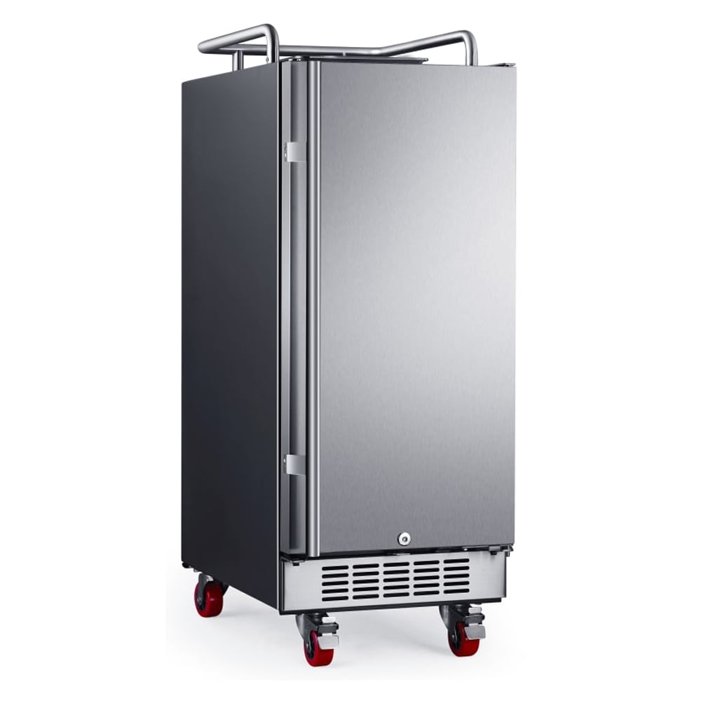 EdgeStar Tapless Quarter-barrel keg Stainless Steel Digital Built-in/Freestanding Kegerator conversion refrigerator