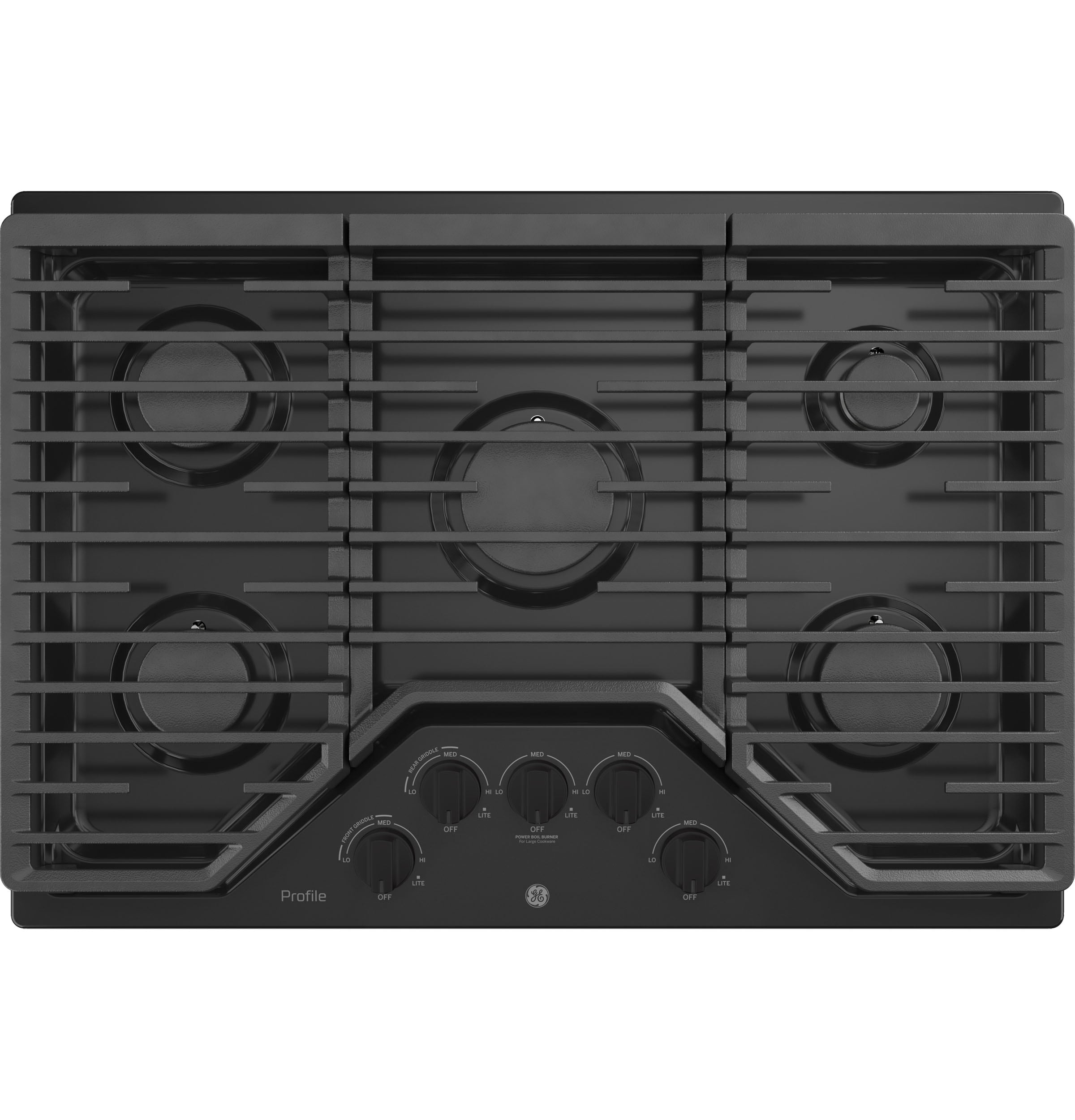 GE Profile 30-in 5 burners Black Gas Cooktop