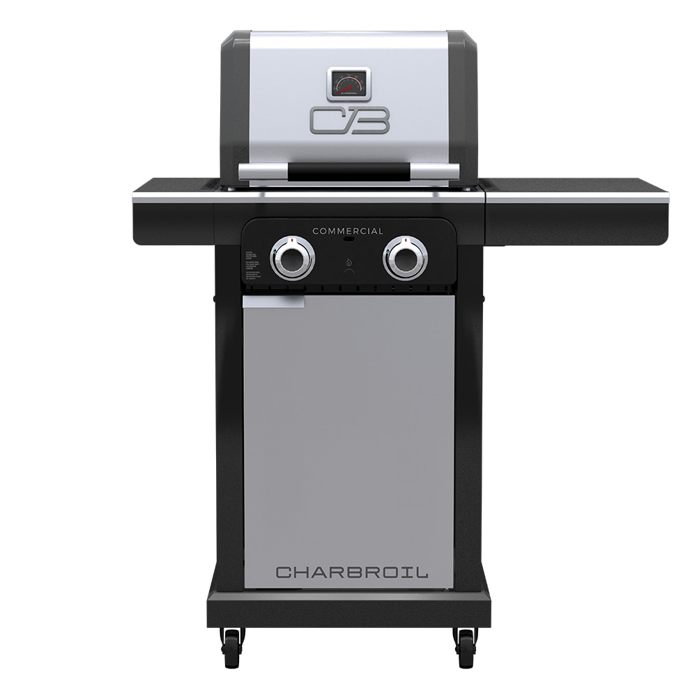 Charbroil Commercial Series Grill and Griddle Combo Stainless Steel 2 -Burner Infrared Liquid Propane and Natural Gas Grill