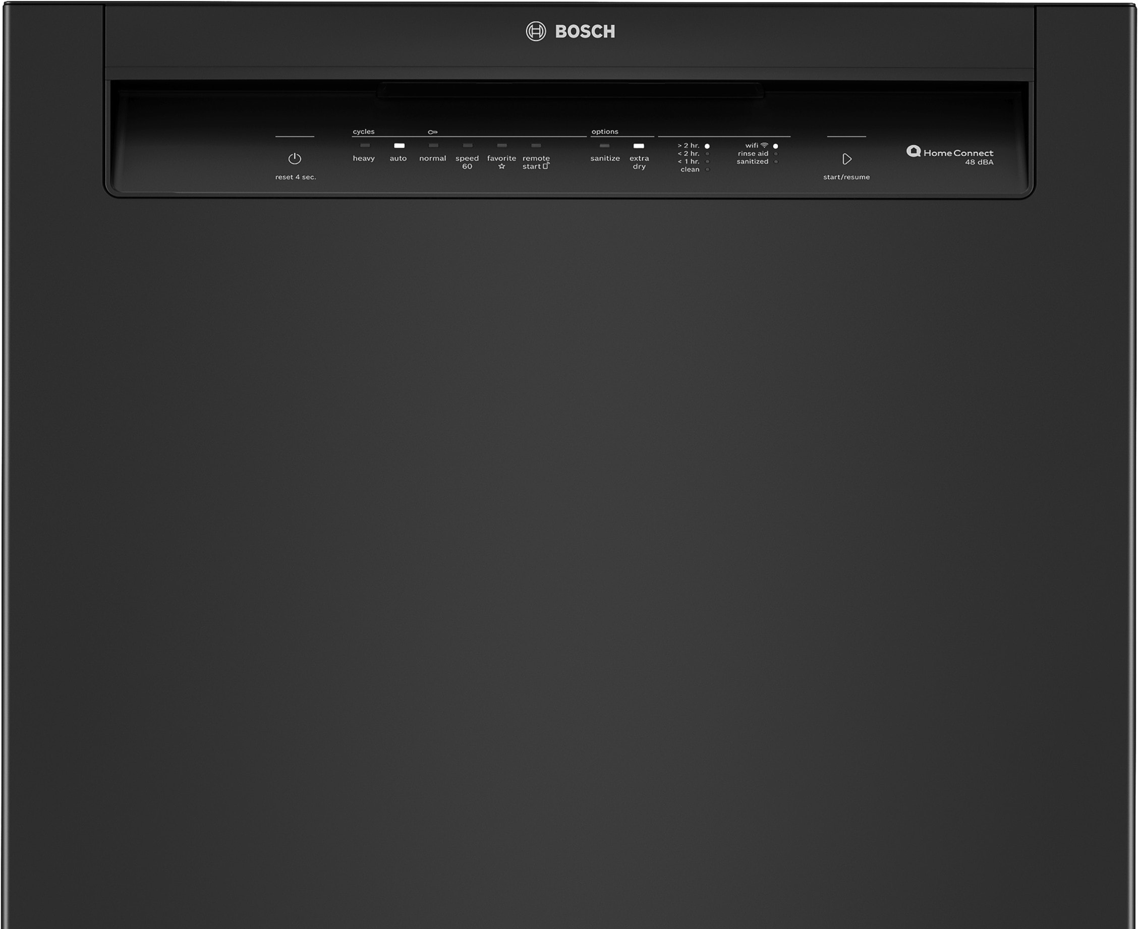 Bosch 300 Series 24 in Front Control Built in Dishwasher With Third Rack Black 48 Decibel Very Quiet Sound Level