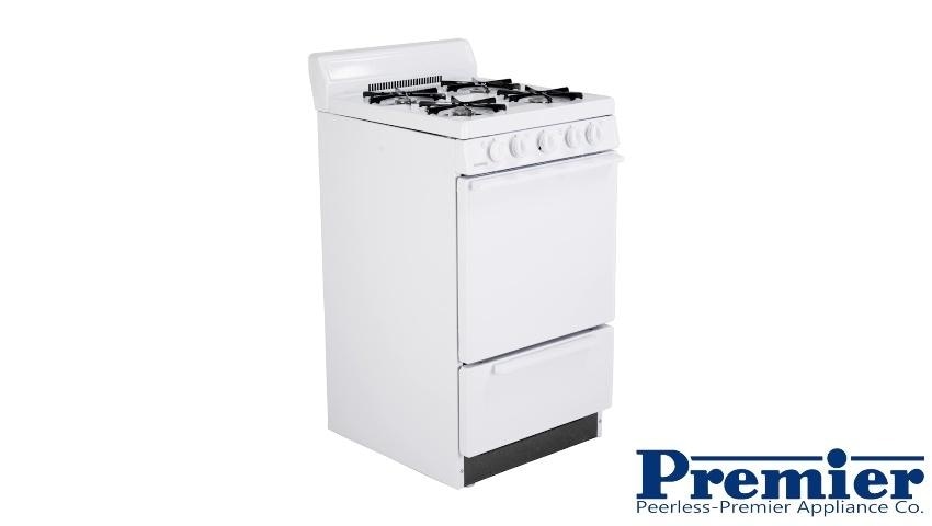 Holiday 20-in 4 burners 2.4-cu ft Freestanding Natural Gas Range ( White )