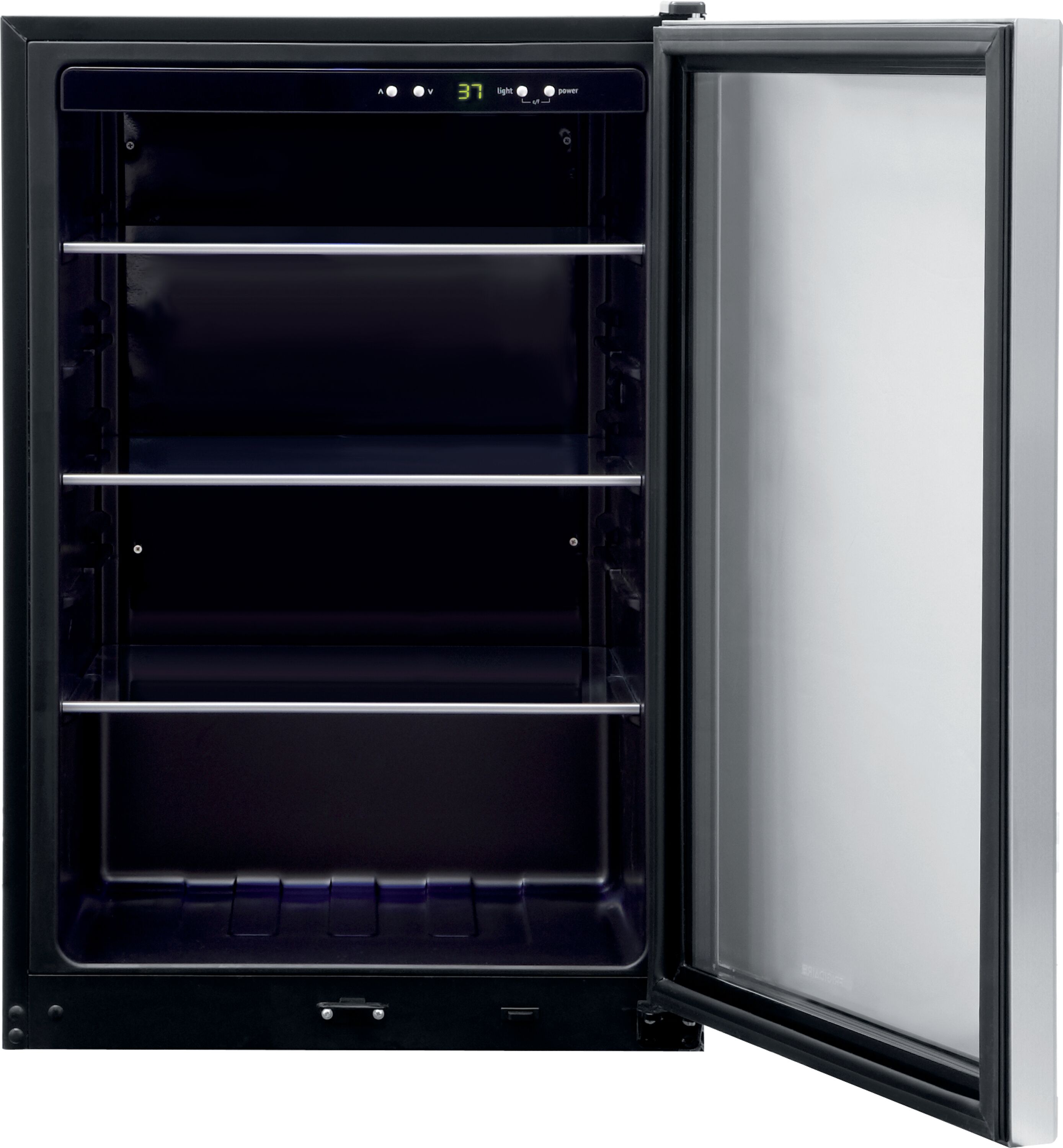 Frigidaire 21.5-in W 138 -Can Capacity Stainless Steel Freestanding Indoor Beverage Refrigerator with Glass Door