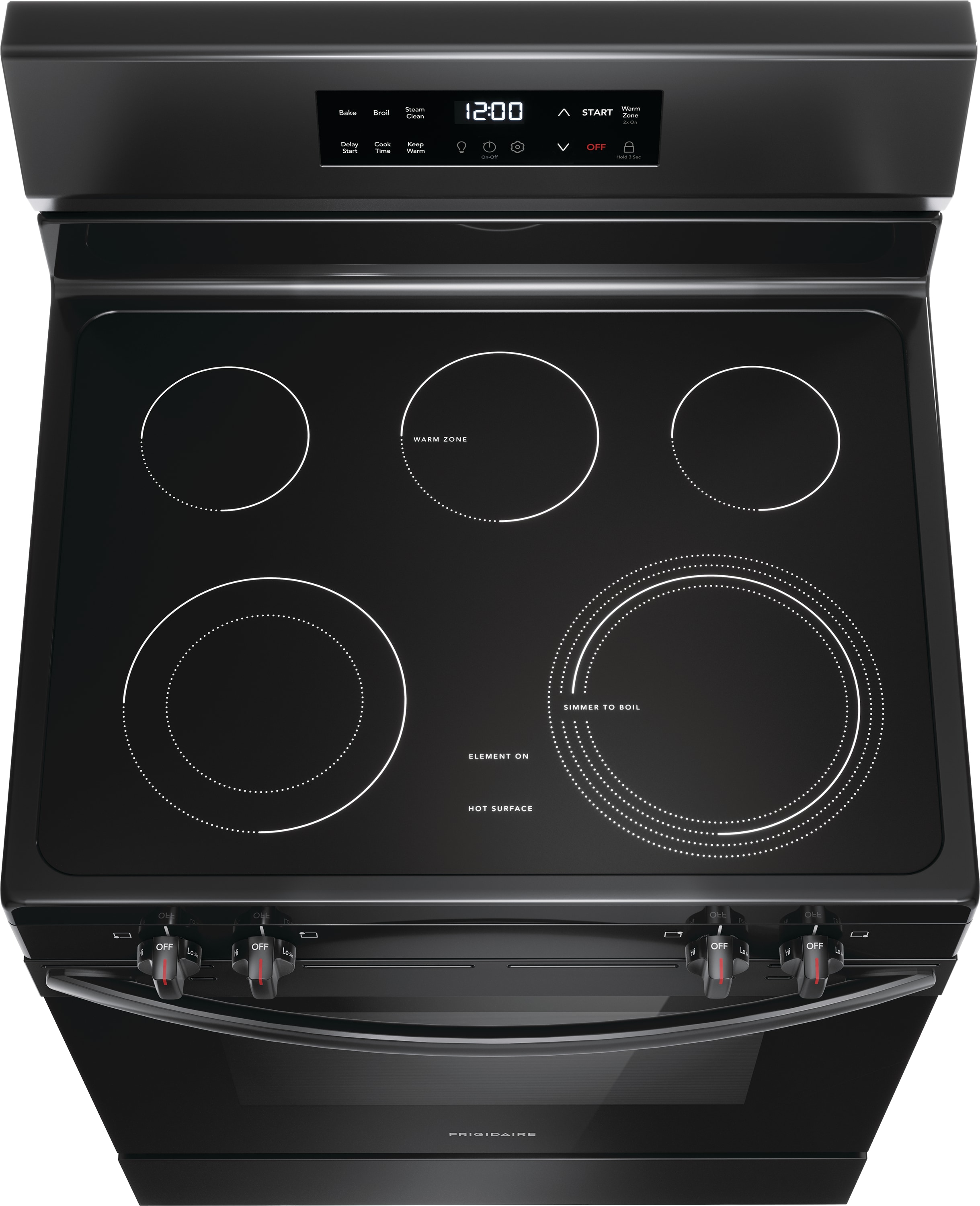 Frigidaire 30-in Glass Top 5 burners 5.3-cu ft Freestanding Electric Range Black )