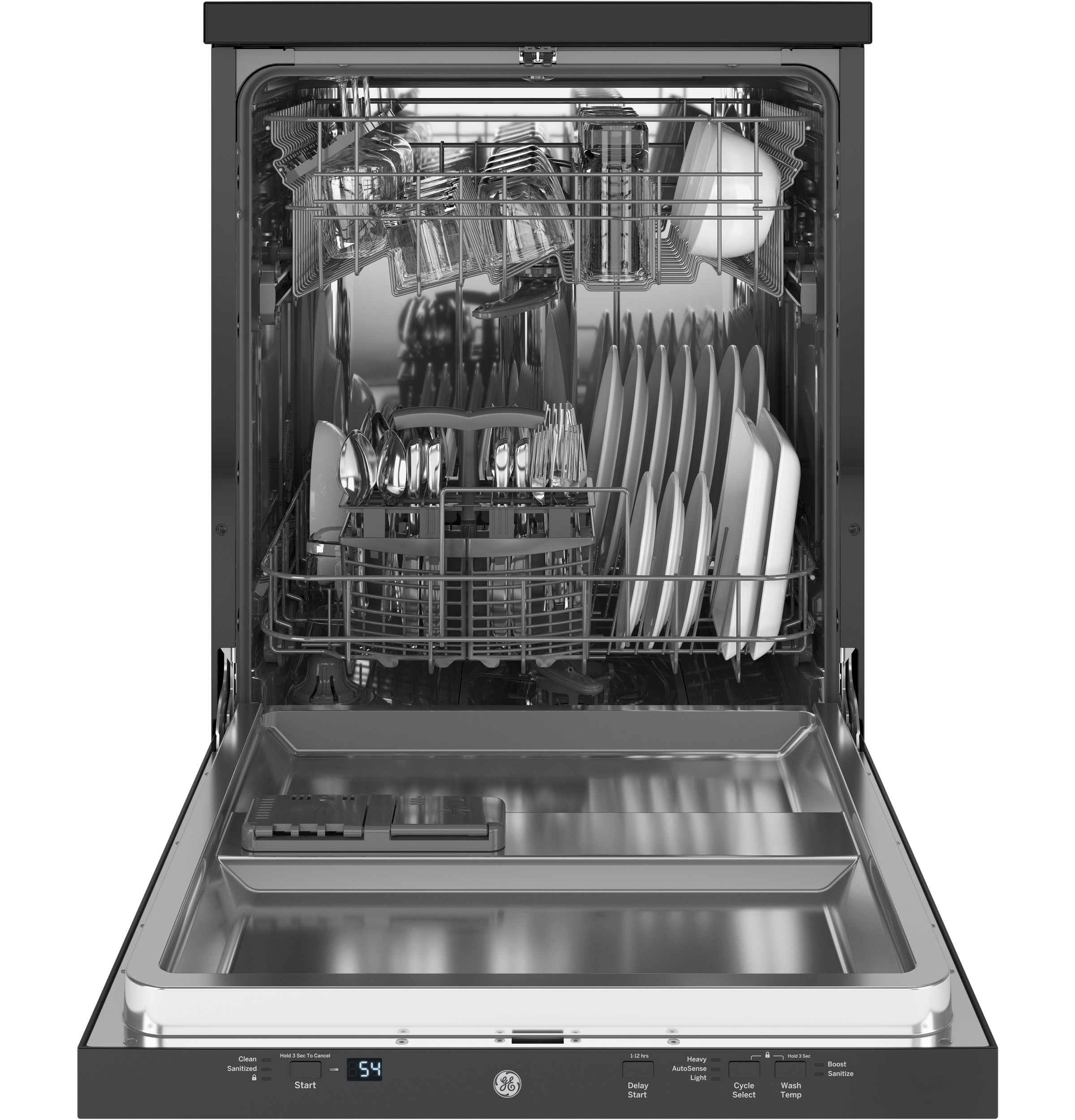 GE 23 625 in 54 Decibel Portable Dishwasher Black ENERGY STAR