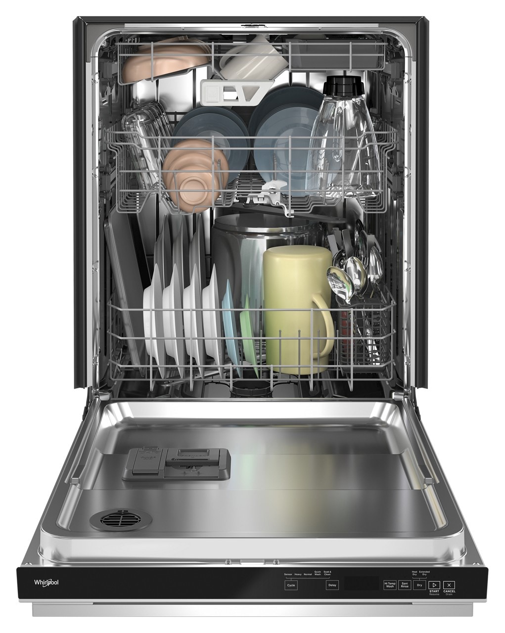 Whirlpool 41 Decibel Built in Dishwasher Fingerprint Resistant Stainless Steel Common 24 in Actual 23 88 in ENERGY STAR