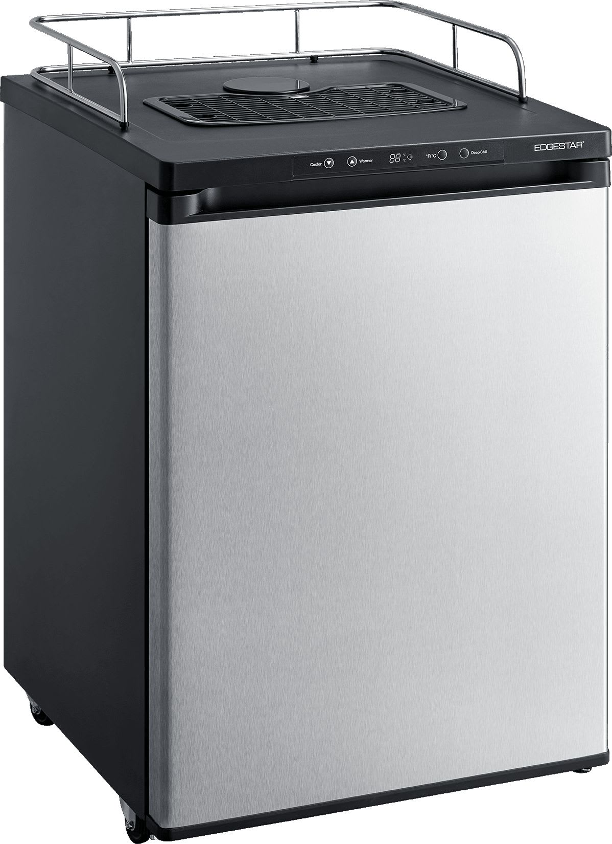 EdgeStar Tapless Half-barrel keg Stainless Steel Manual Freestanding Kegerator conversion refrigerator