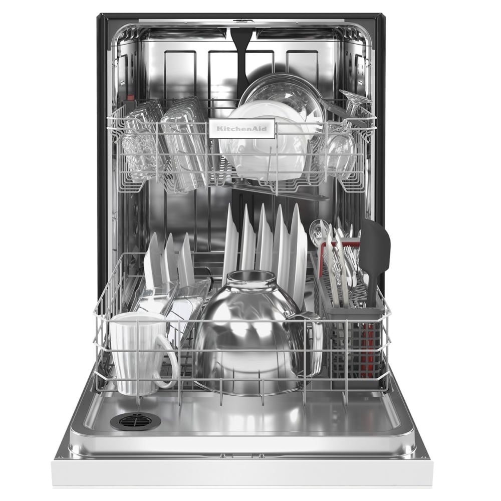 KitchenAid 47 Decibel Front Control 24 in Built In Dishwasher White ENERGY STAR