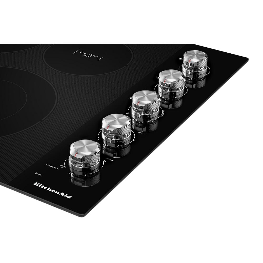 KitchenAid 30-in 5 burners Smooth Surface (Radiant) Black Electric Cooktop